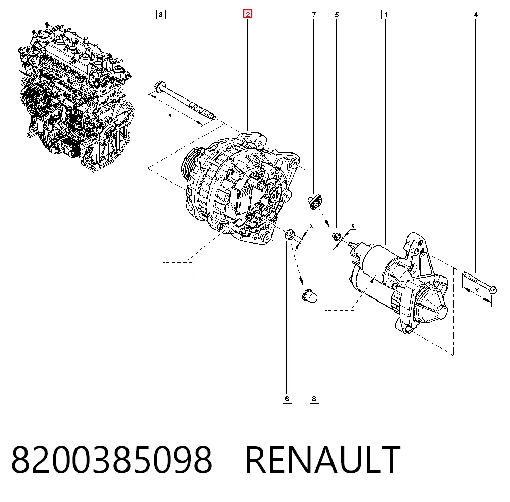 Clio IV hatchback (BH) (2012 - 2021) Alternatör