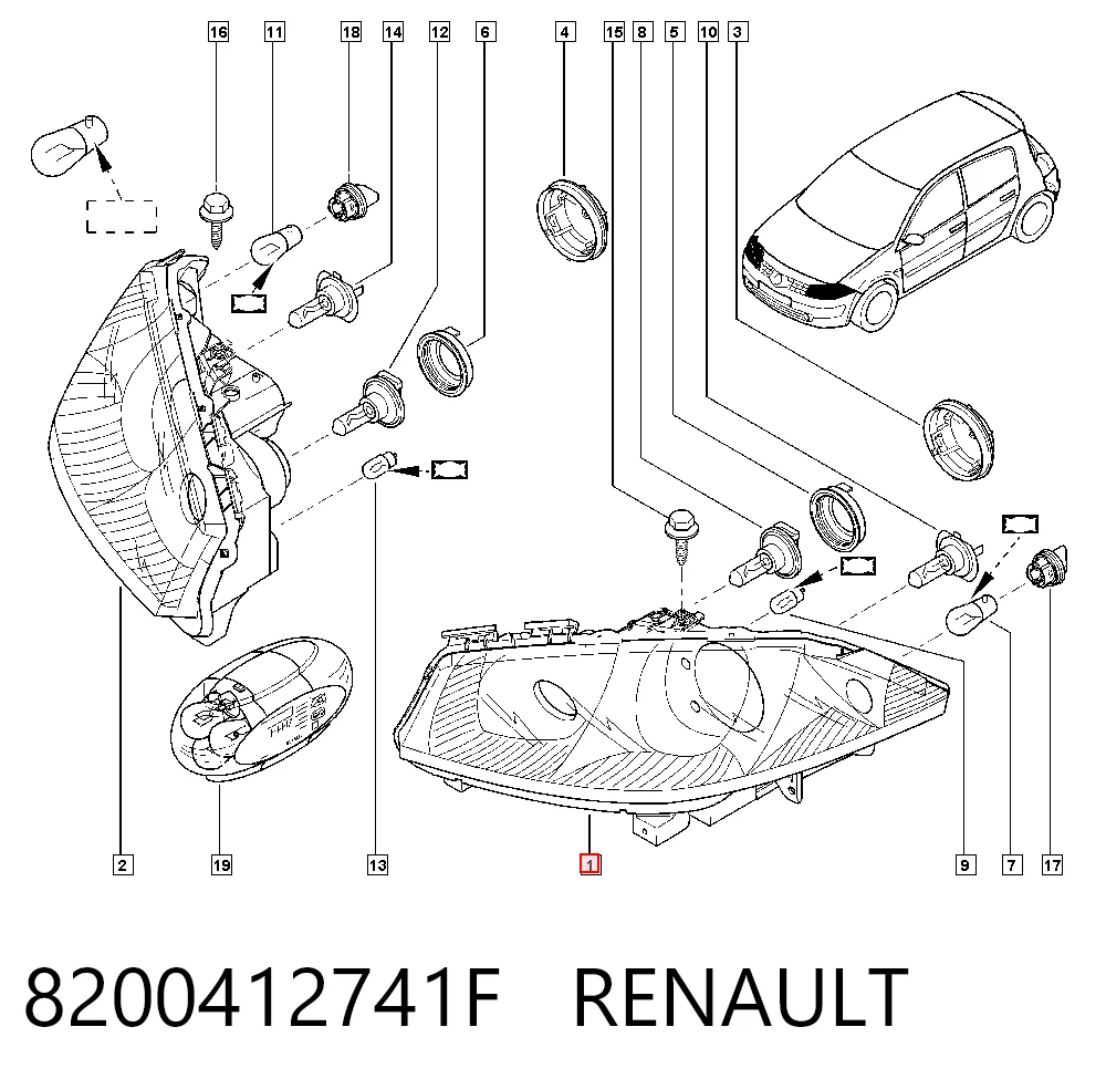 Renault Megane II Sol far sıfır