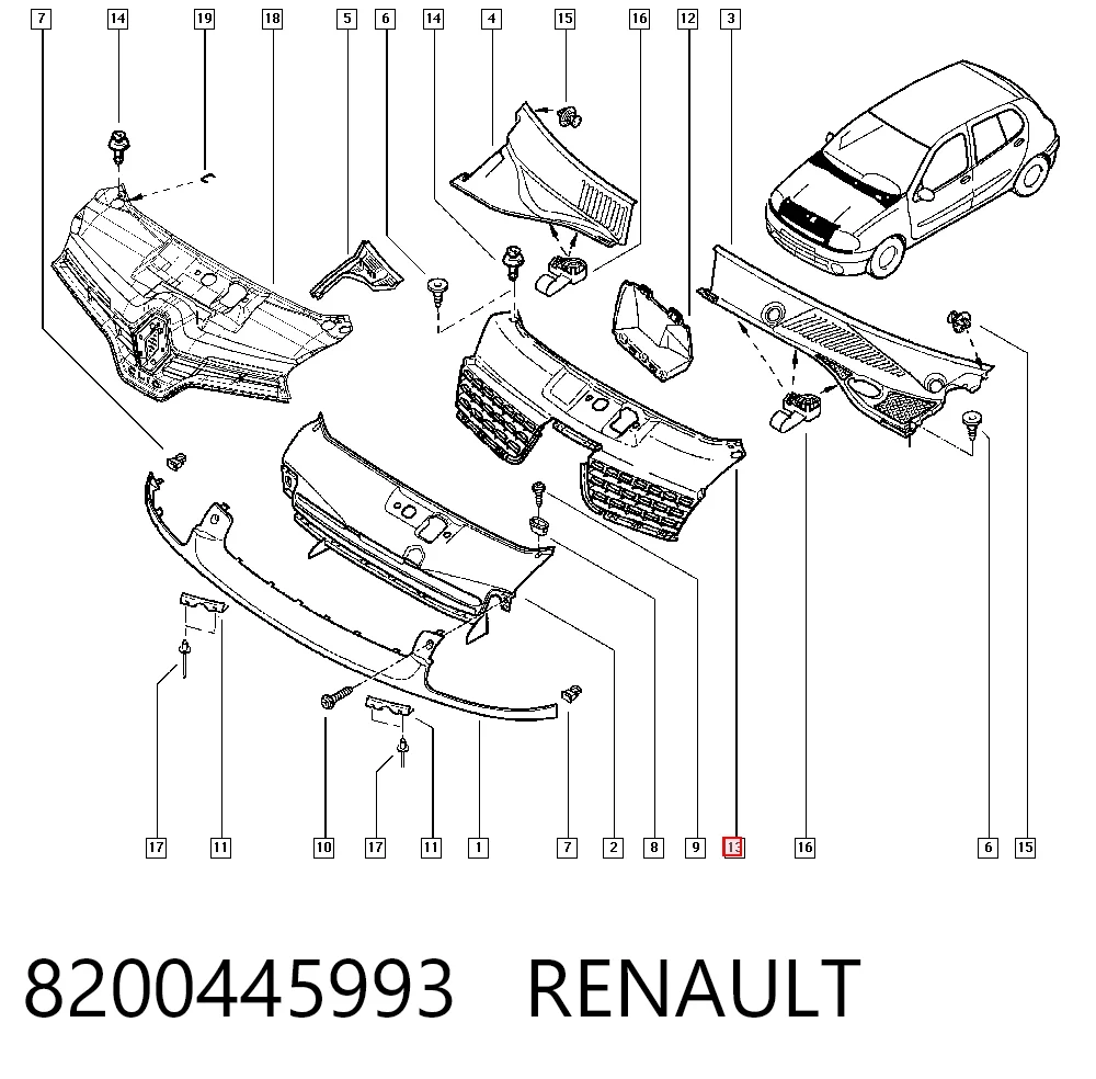 Renault Clio II ön tampon ızgarası Türkiye fiyatı