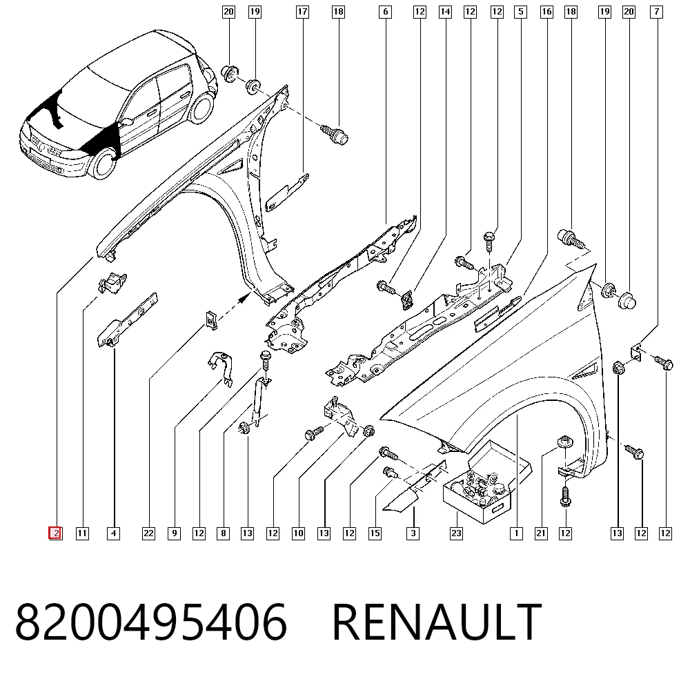 Renault Megane II Sağ ön çamurluk orijinal