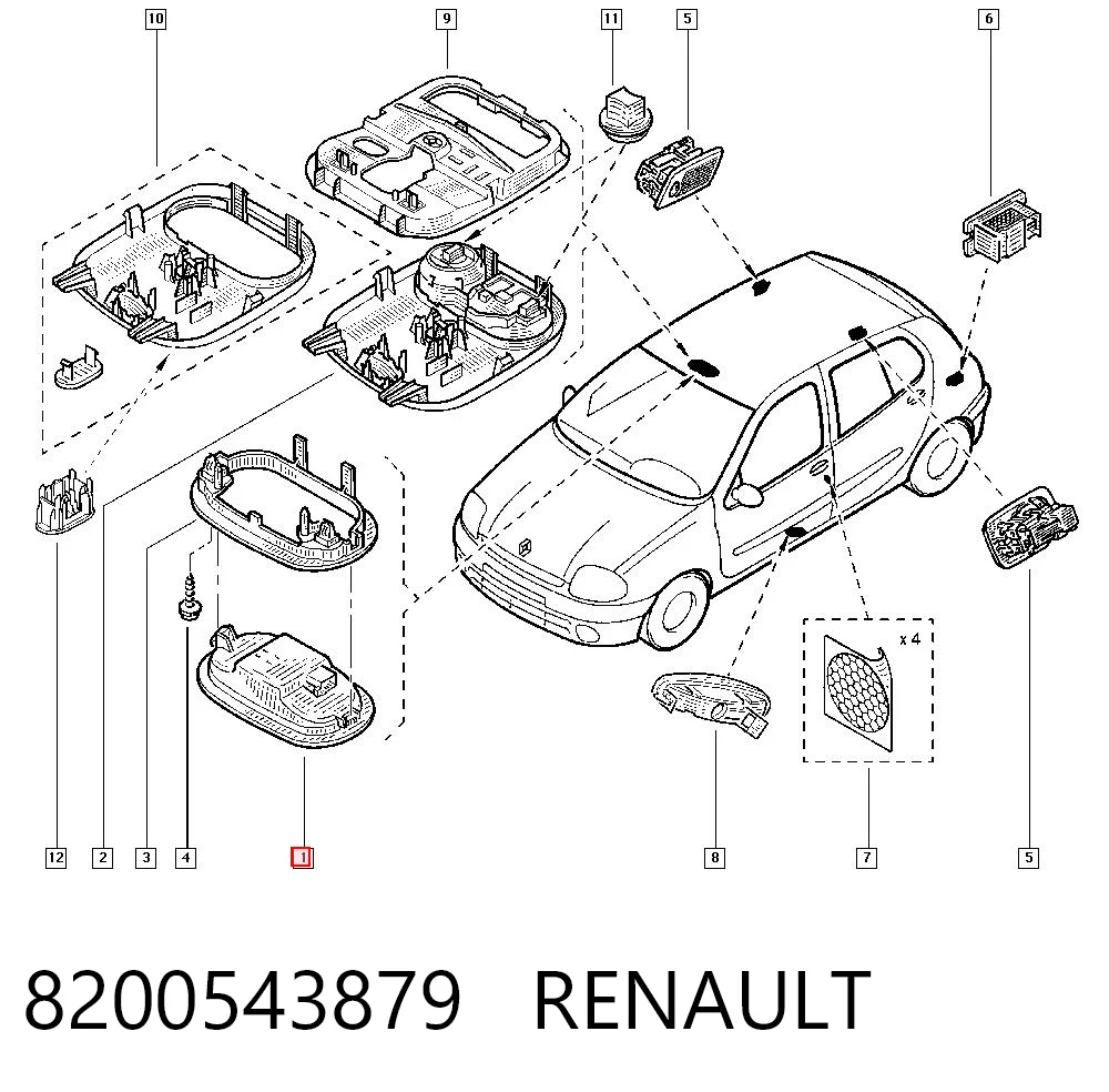 Clio II İç Aydınlatma Lambası