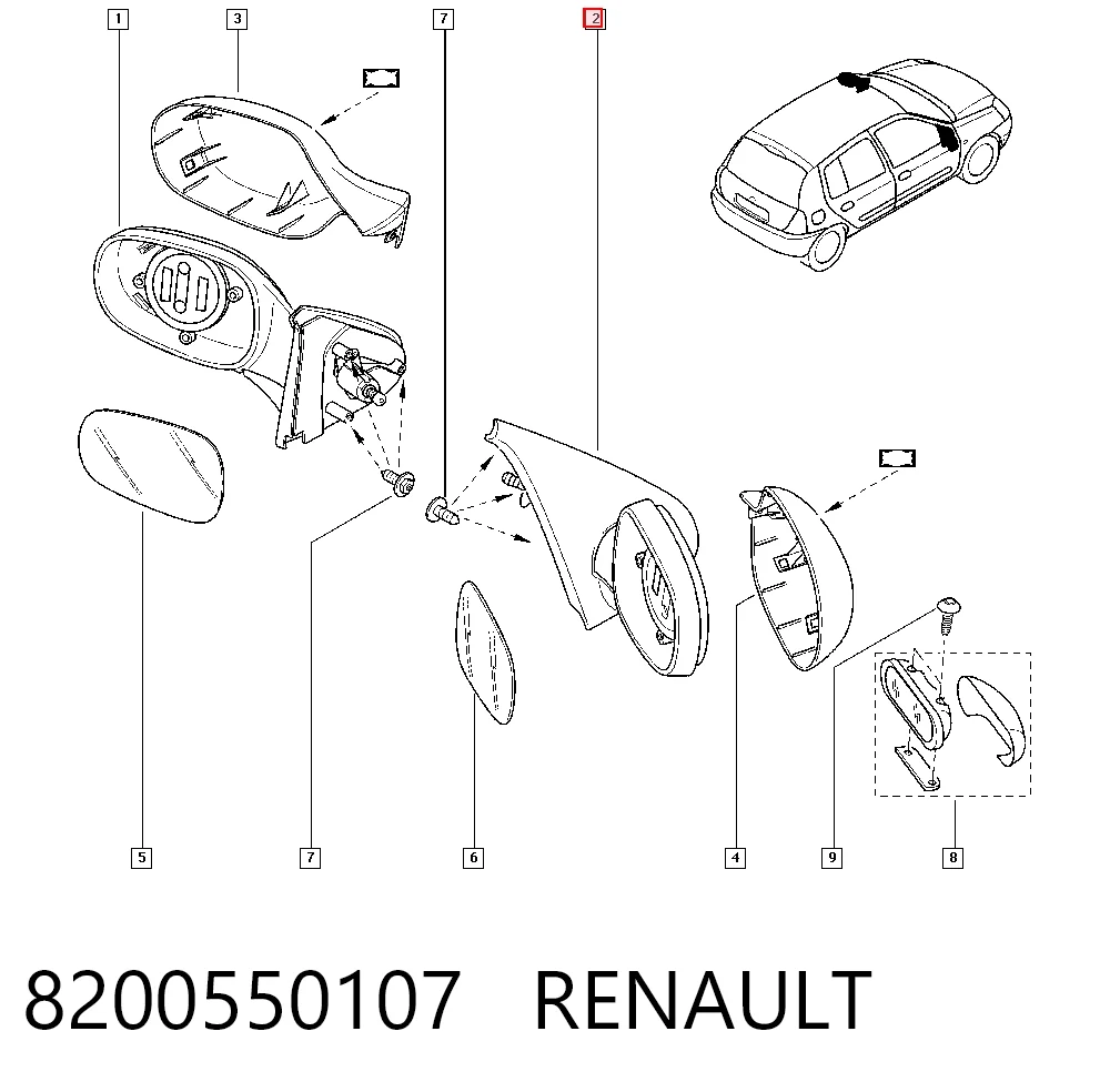 Renault Clio II Sağ ayna fiyatı