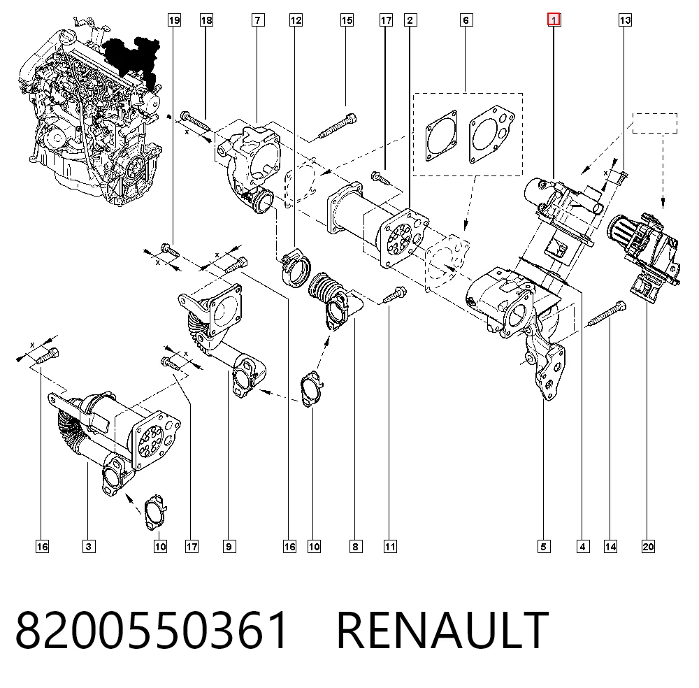 Renault Clio  EGR vanası