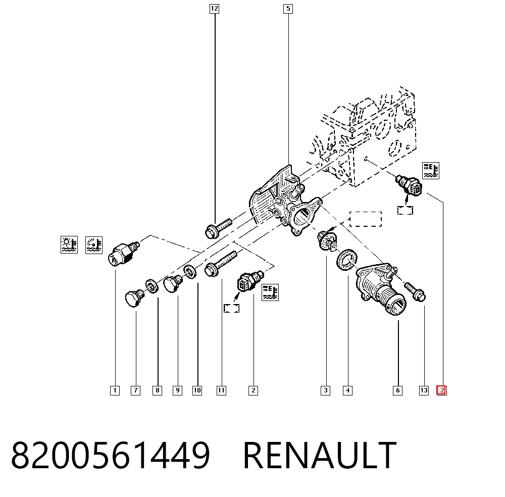 Renault Clio II Hararet sensörü