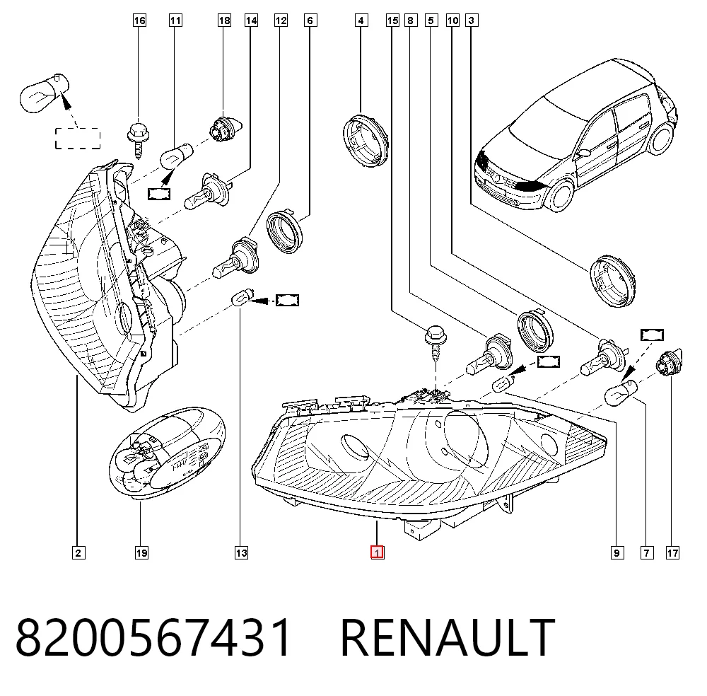 Renault Megane II Sol far fiyatı
