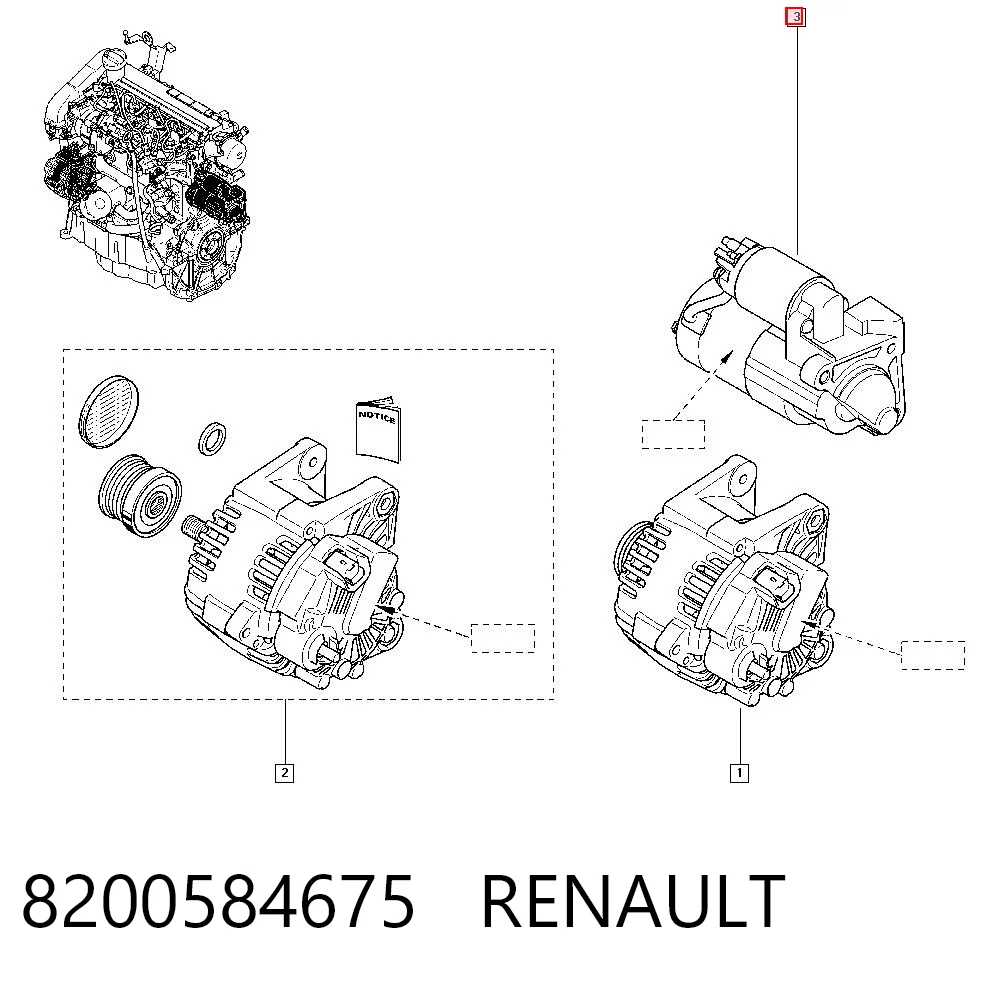 Renault Megane II Marş motoru