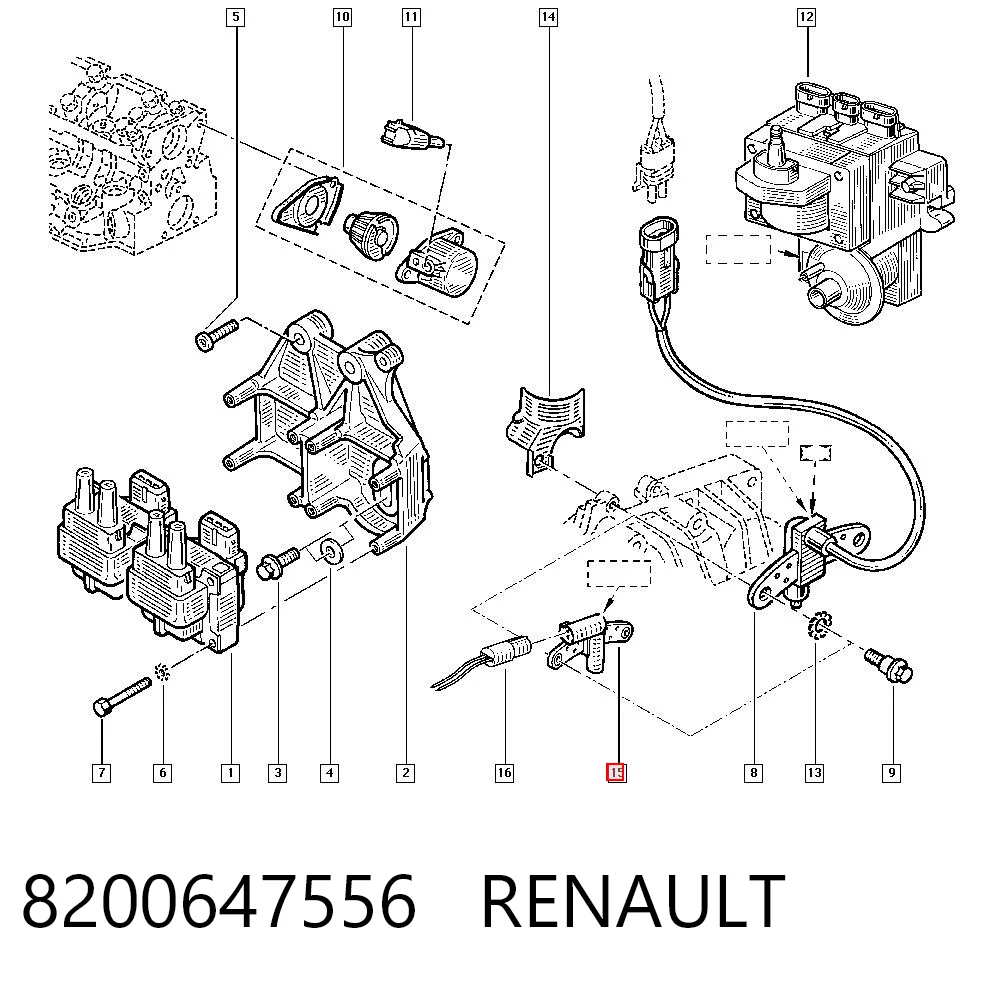Renault Clio II Krank mili sensörü