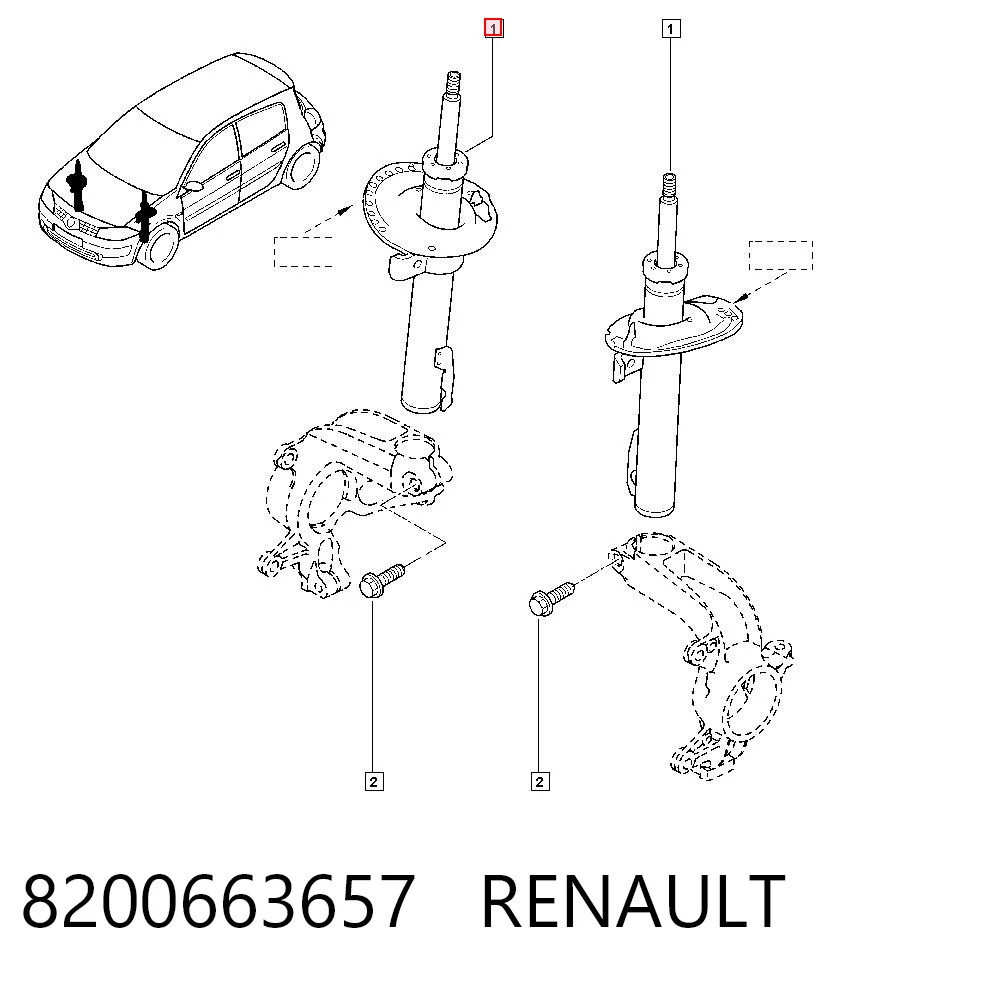 Renault Megane II Ön amortisör