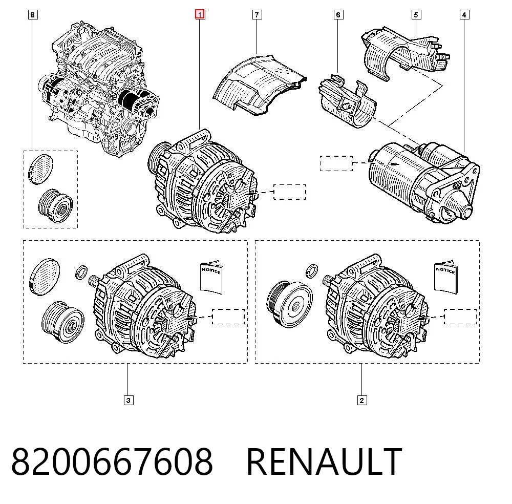 Renault Clio II Alternatör Türkiye fiyatı