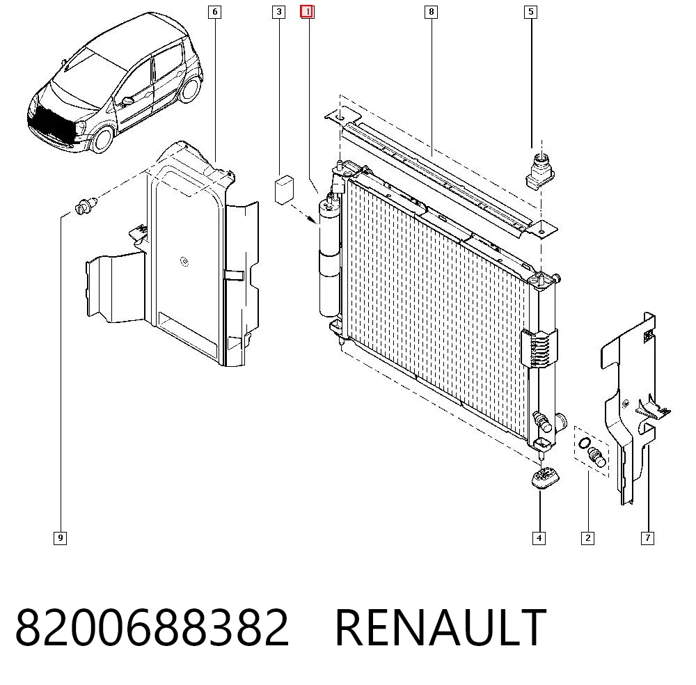 Clio III Su radyatörü