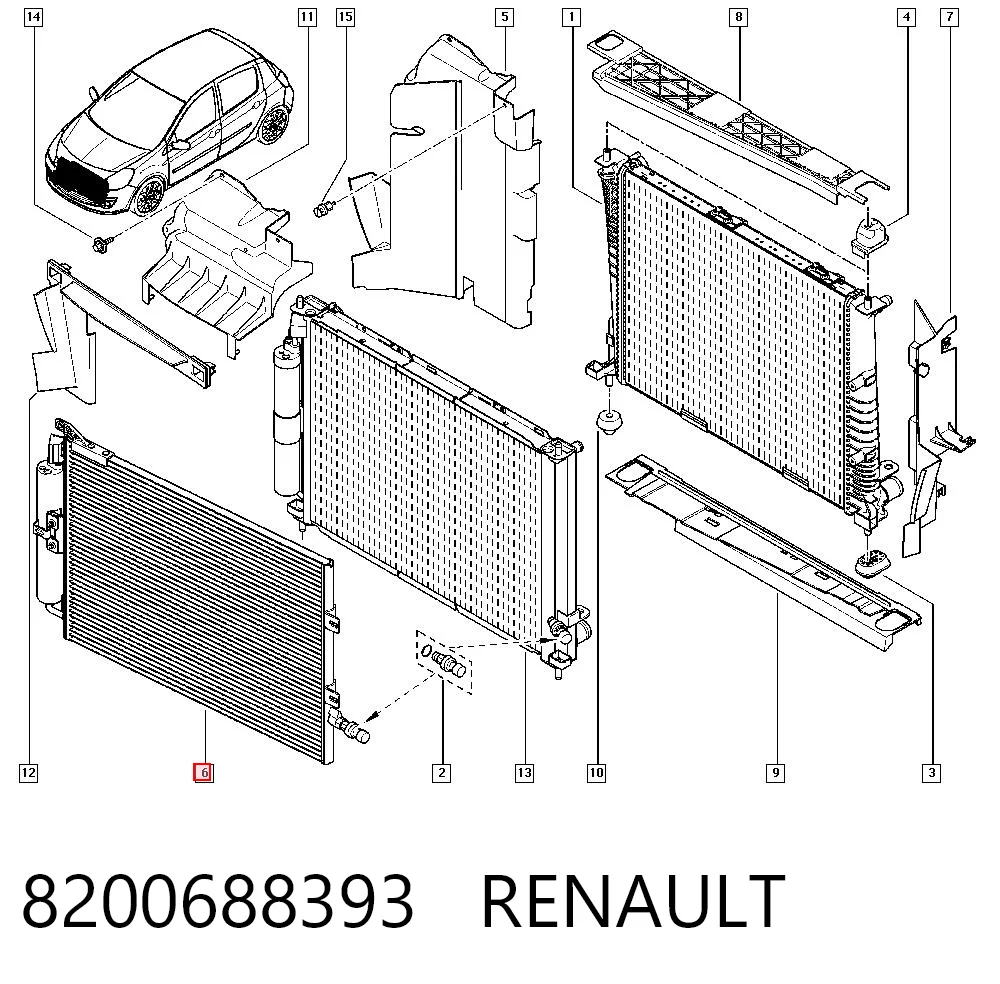 Renault Clio III Klima kondenseri