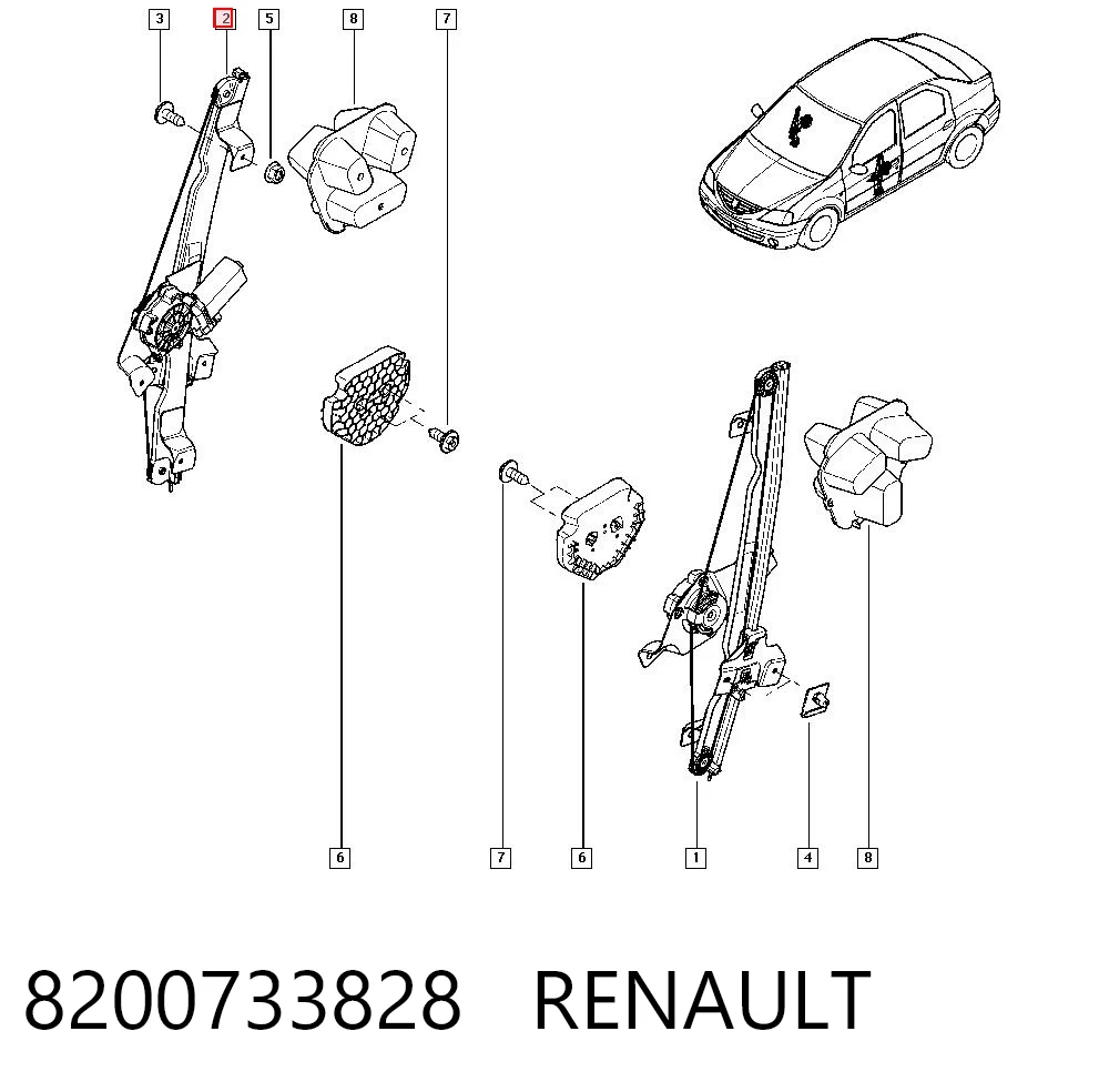 Duster off-road vehicle (HS) (2010 - 2018) Sağ Ön cam krikosu