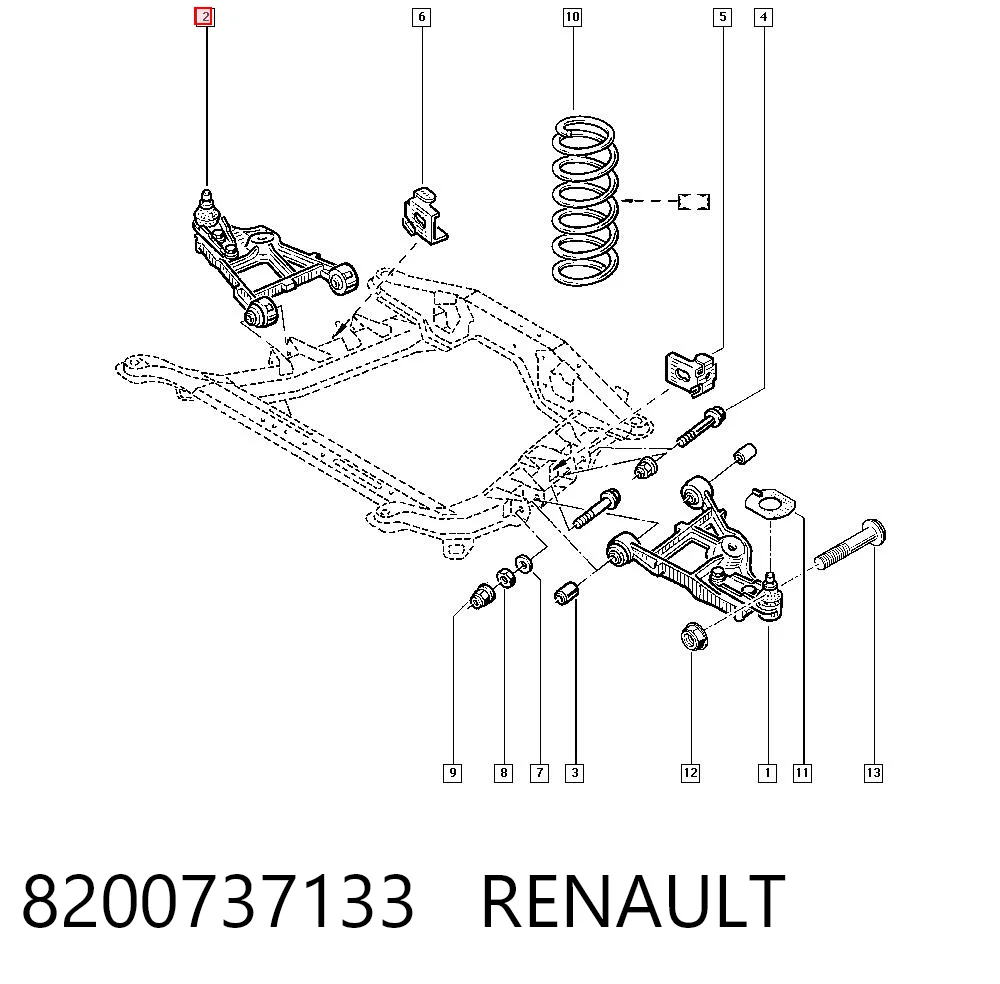 Renault Megane I Sağ alt salıncak