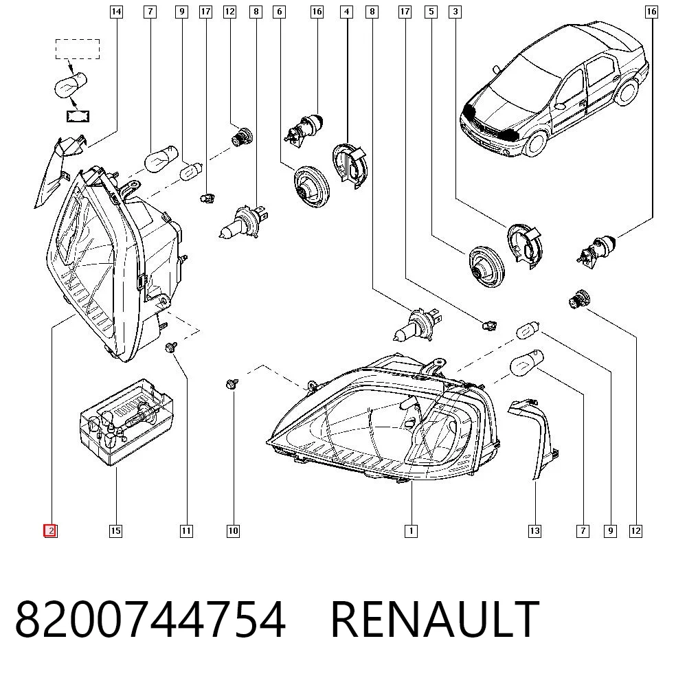 Dacia Logan  Far Lambası