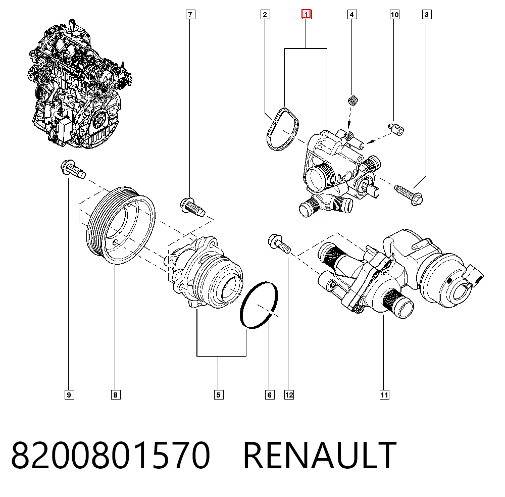 Qashqai I Termostat yuvası