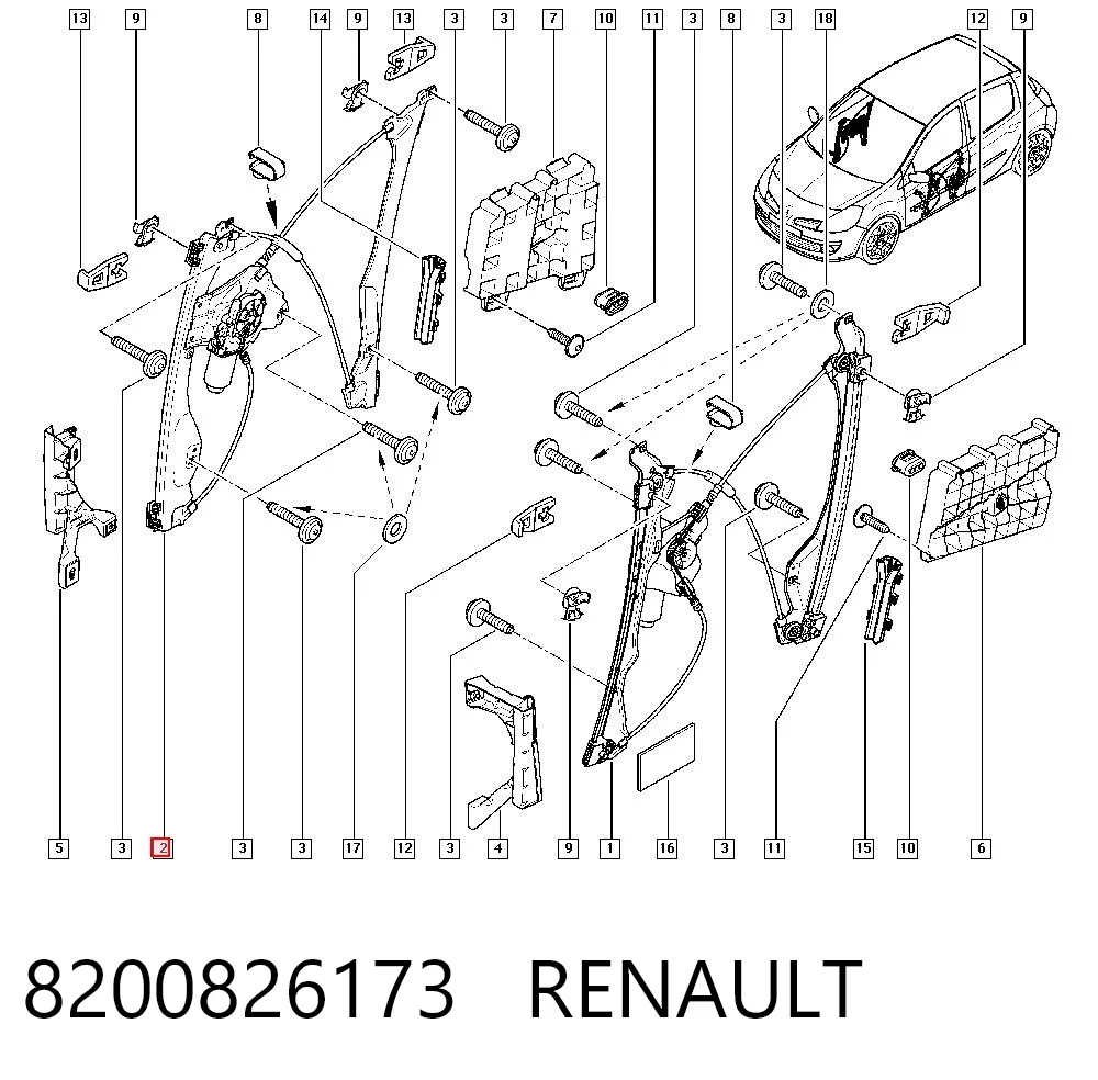 Renault Clio IV Sağ Ön cam krikosu fiyatı