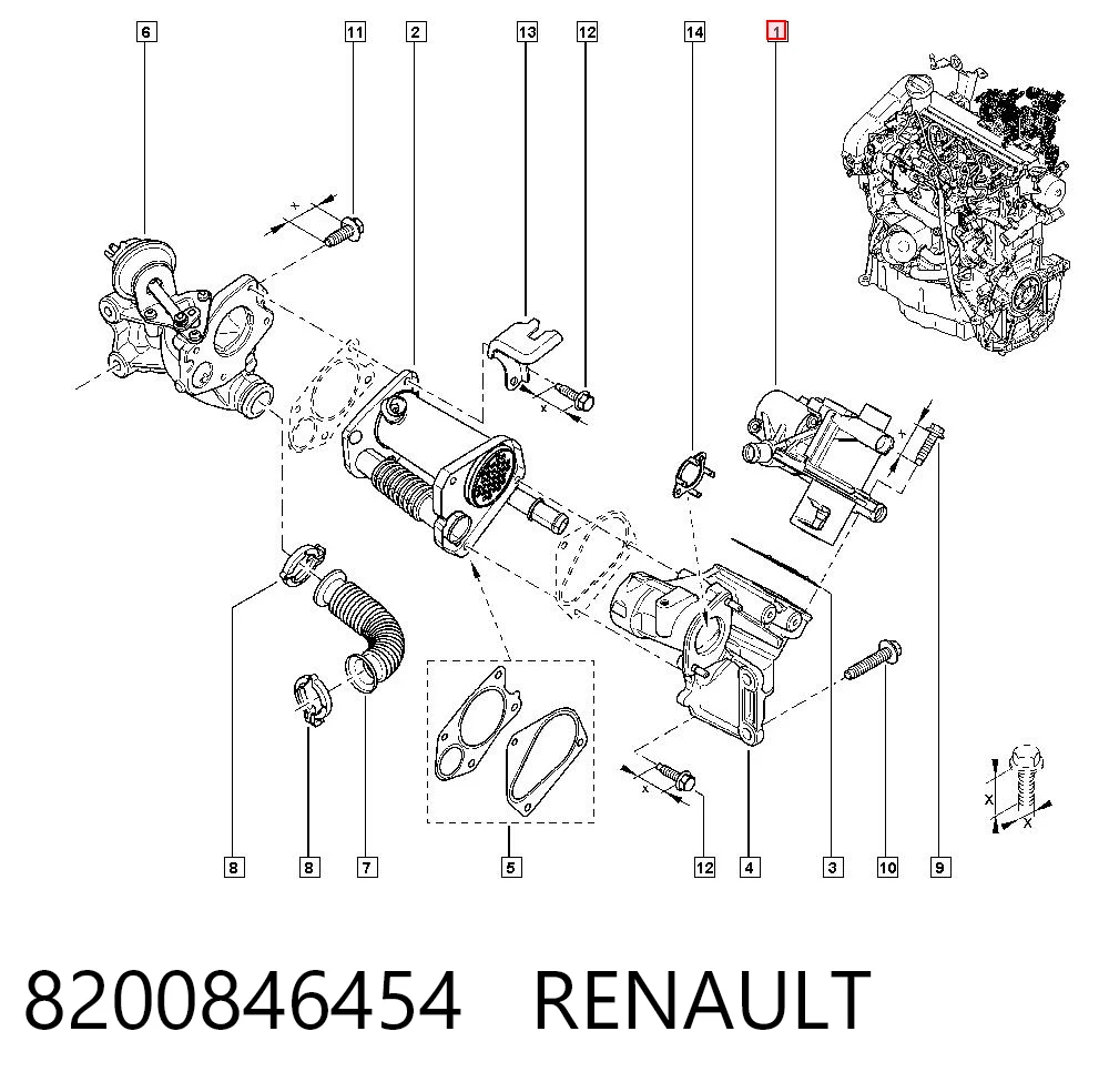 Renault Fluence  EGR vanası