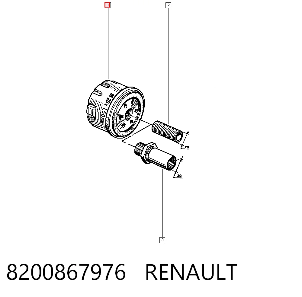 Renault Kangoo I Yağ filtresi