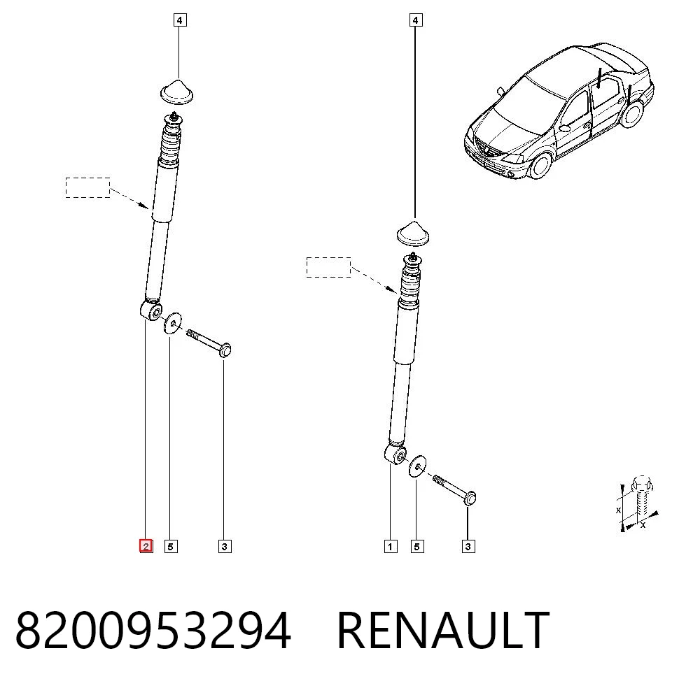 Dacia Logan I Arka amortisör