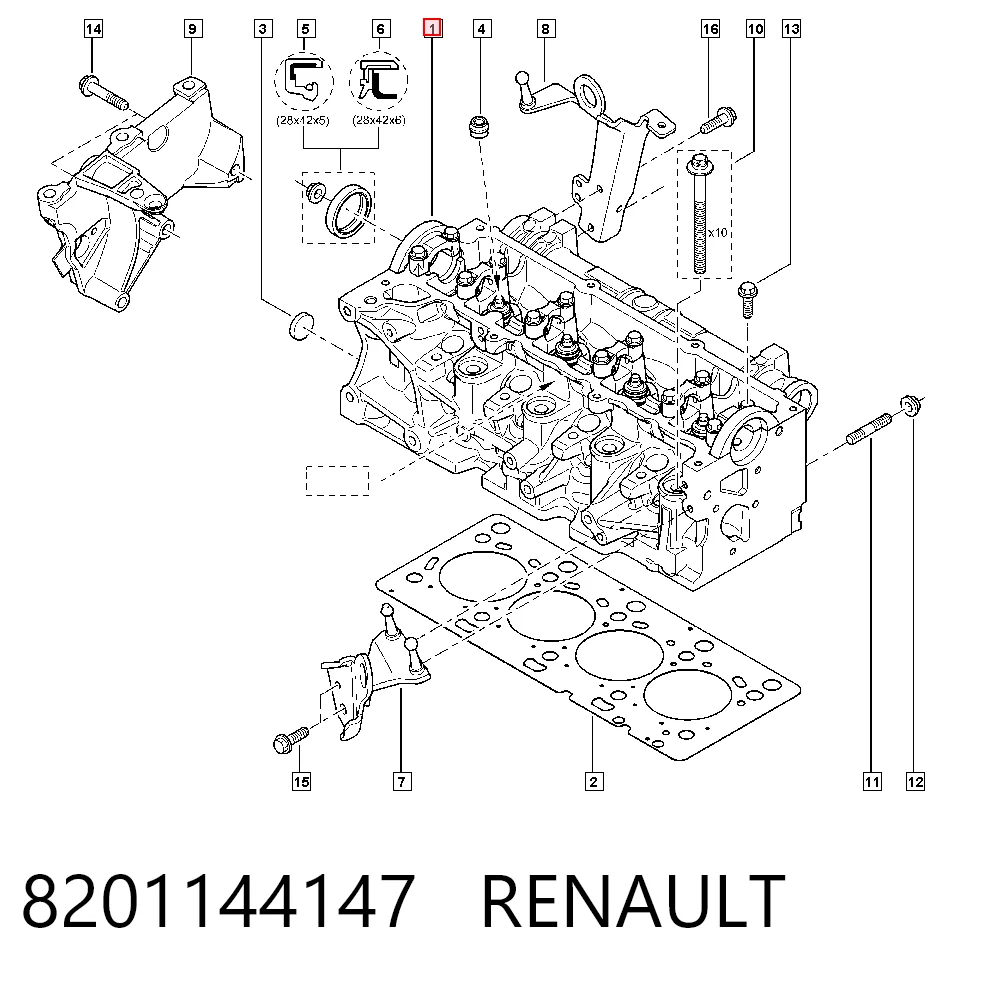 Qashqai I off-road vehicle (J10) (2006 - 2013) Silindir kapağı