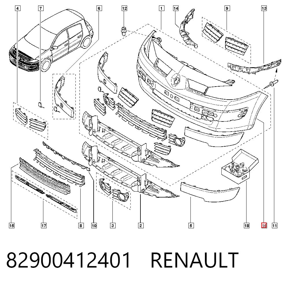Renault Megane II (2003 - 2012) Ön tampon fiyatları