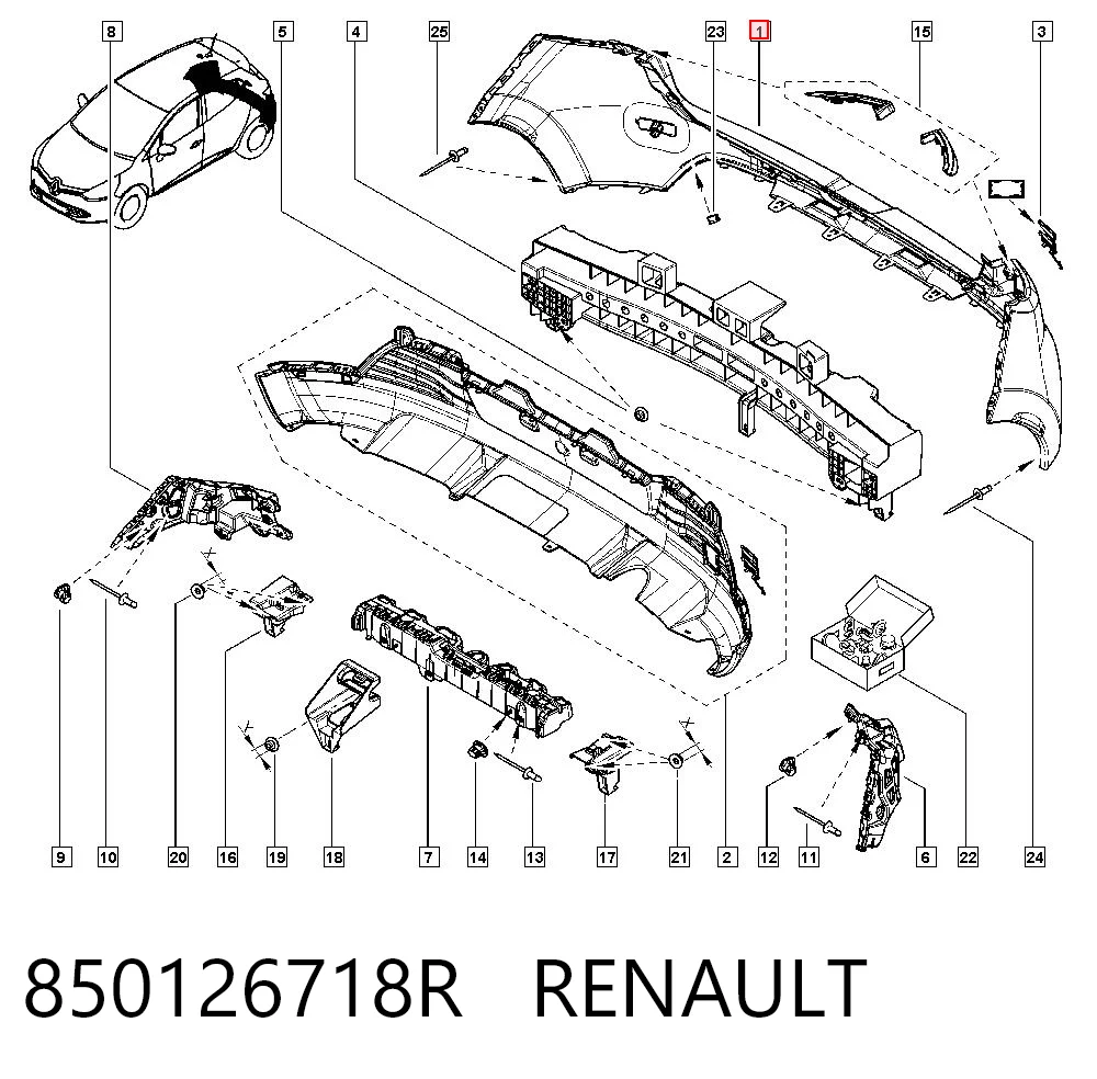 Clio IV Arka tampon