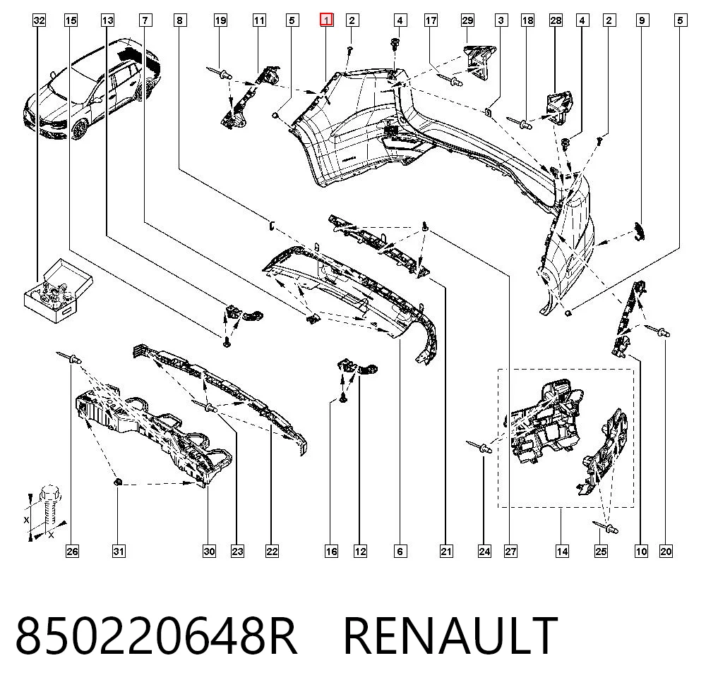 Renault Megane IV Arka tampon Türkiye fiyatı