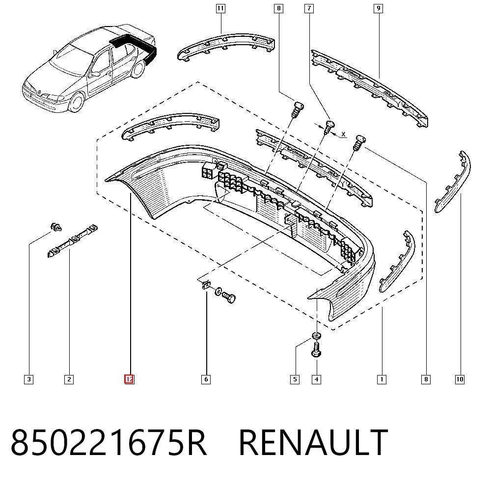Renault Megane I Arka tampon fiyatları