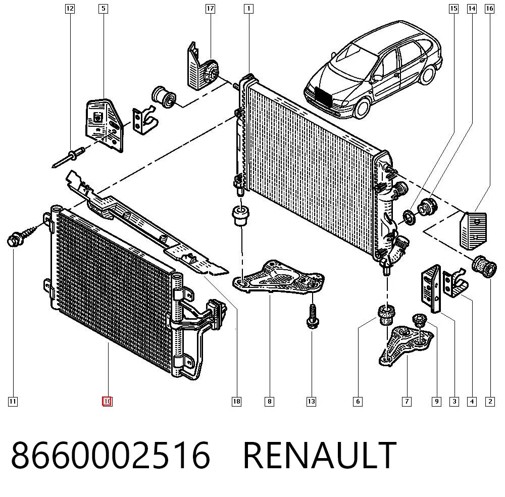 Renault Megane I Klima kondenseri Türkiye fiyatı