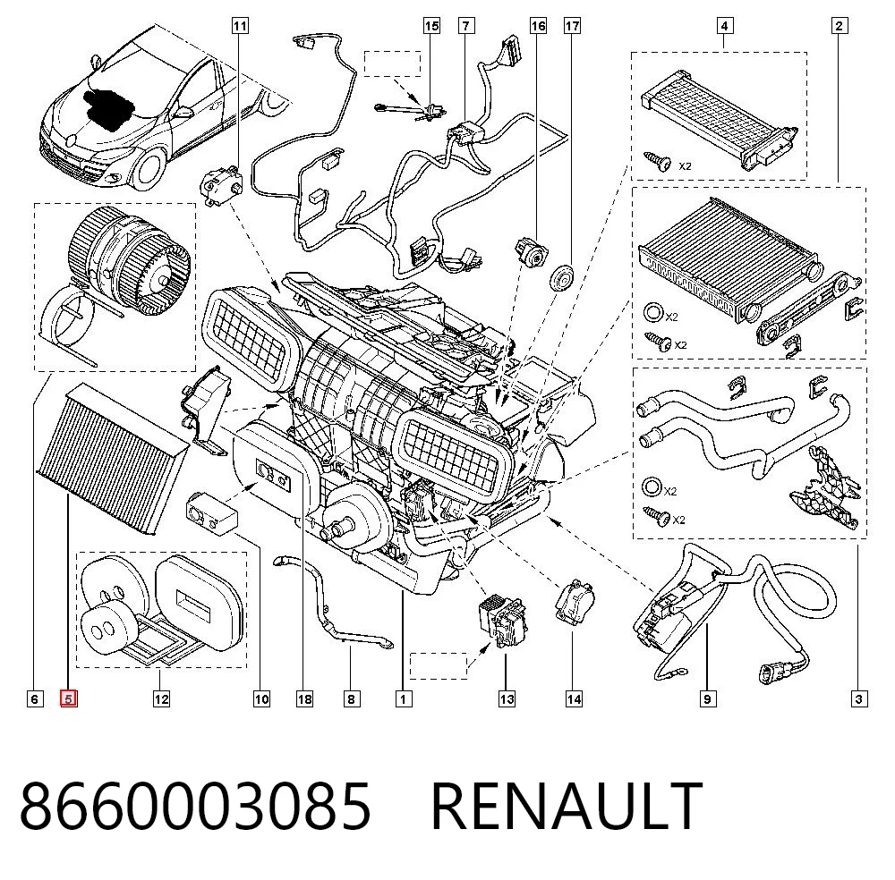Renault Fluence  Polen filtresi