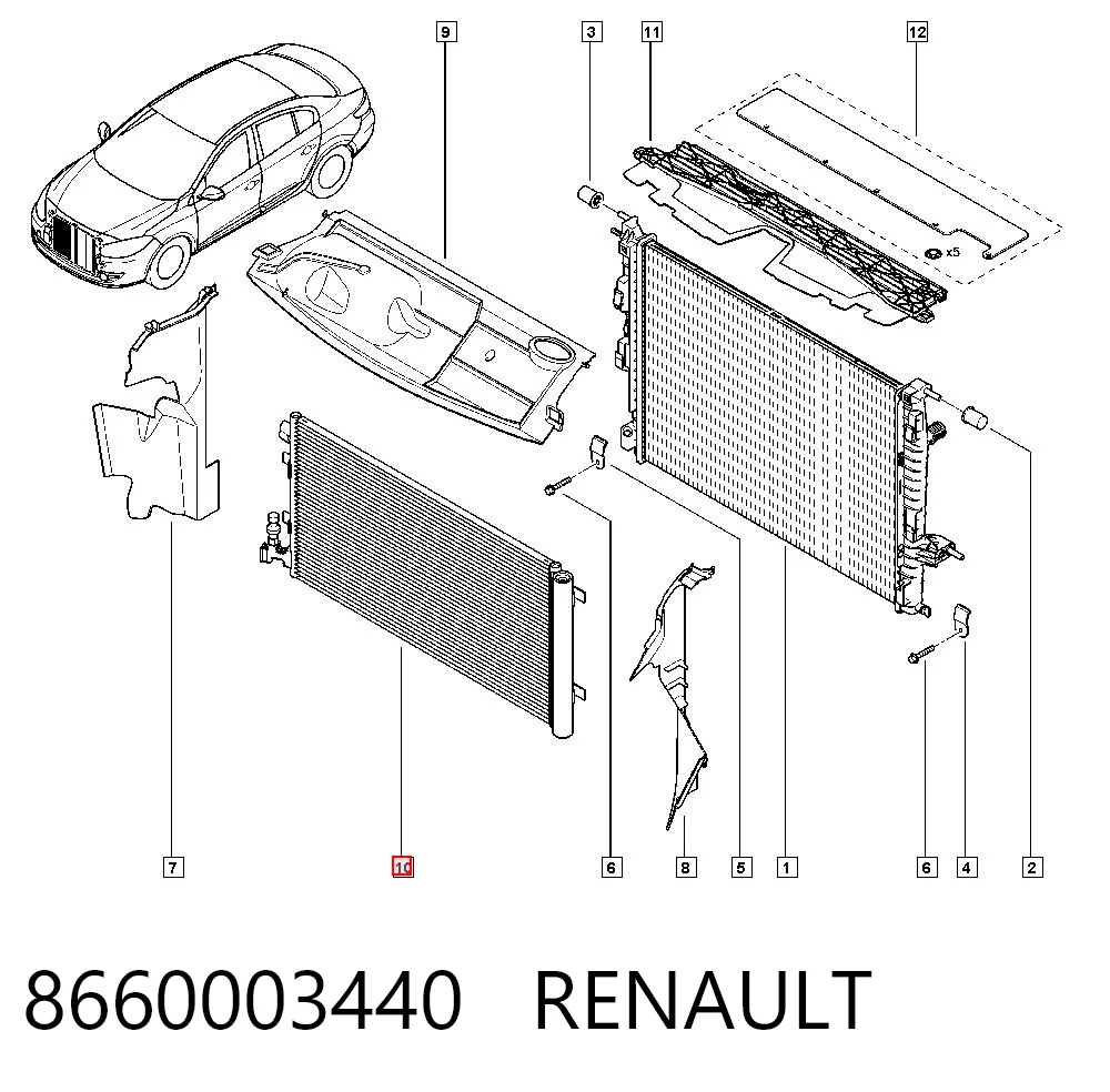Renault Fluence  Klima kondenseri Türkiye fiyatı