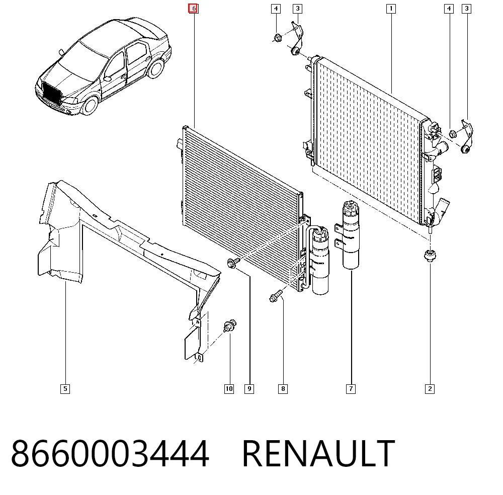 Renault Clio Klima kondenseri Türkiye fiyatı