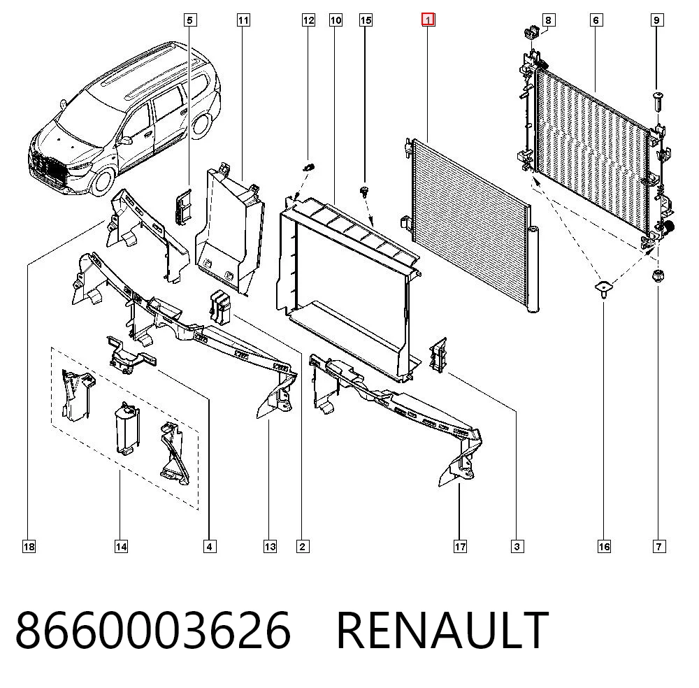 Dacia Duster Klima kondenseri