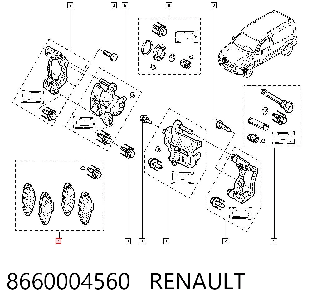 206 hatchback (2A/C) (1998 - 2008) Fren balatası