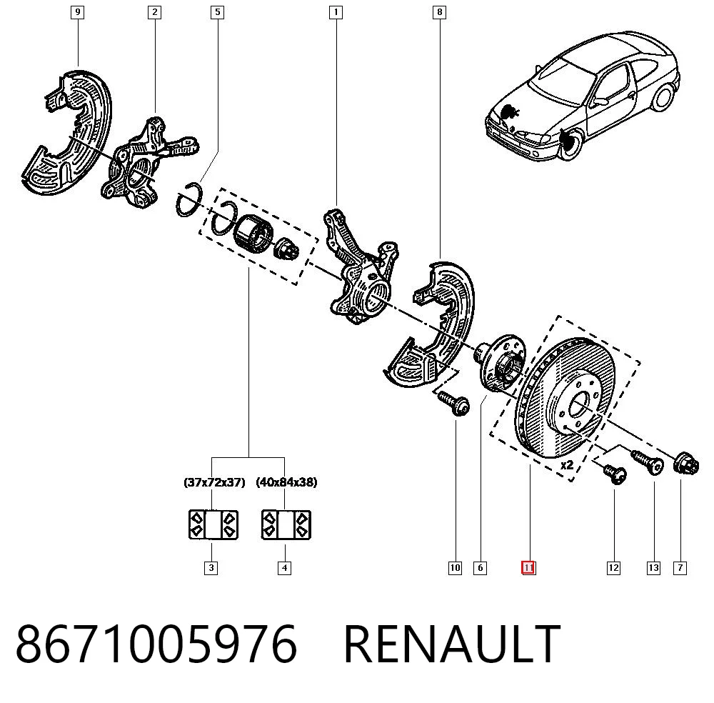 Renault 19 I Fren diski