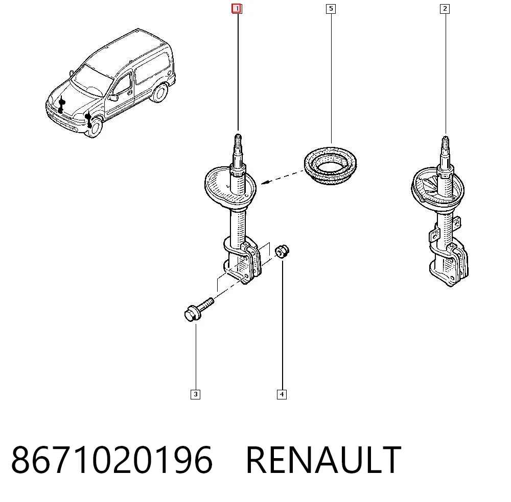Renault Kangoo I Ön amortisör Türkiye fiyatı