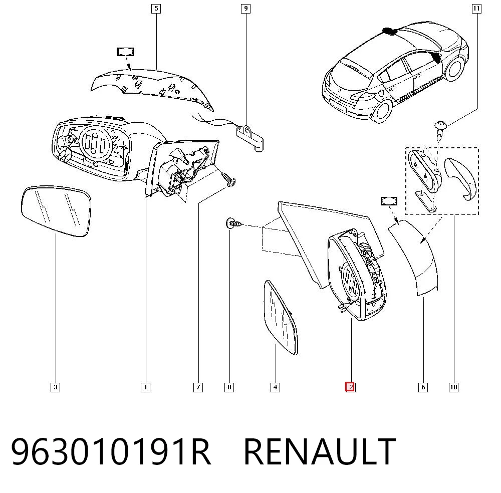 Megane III Sağ ayna