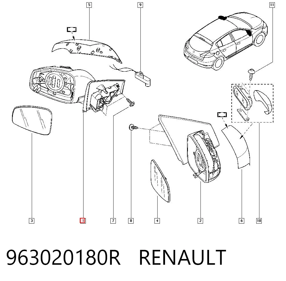 Renault Megane III Yan ayna