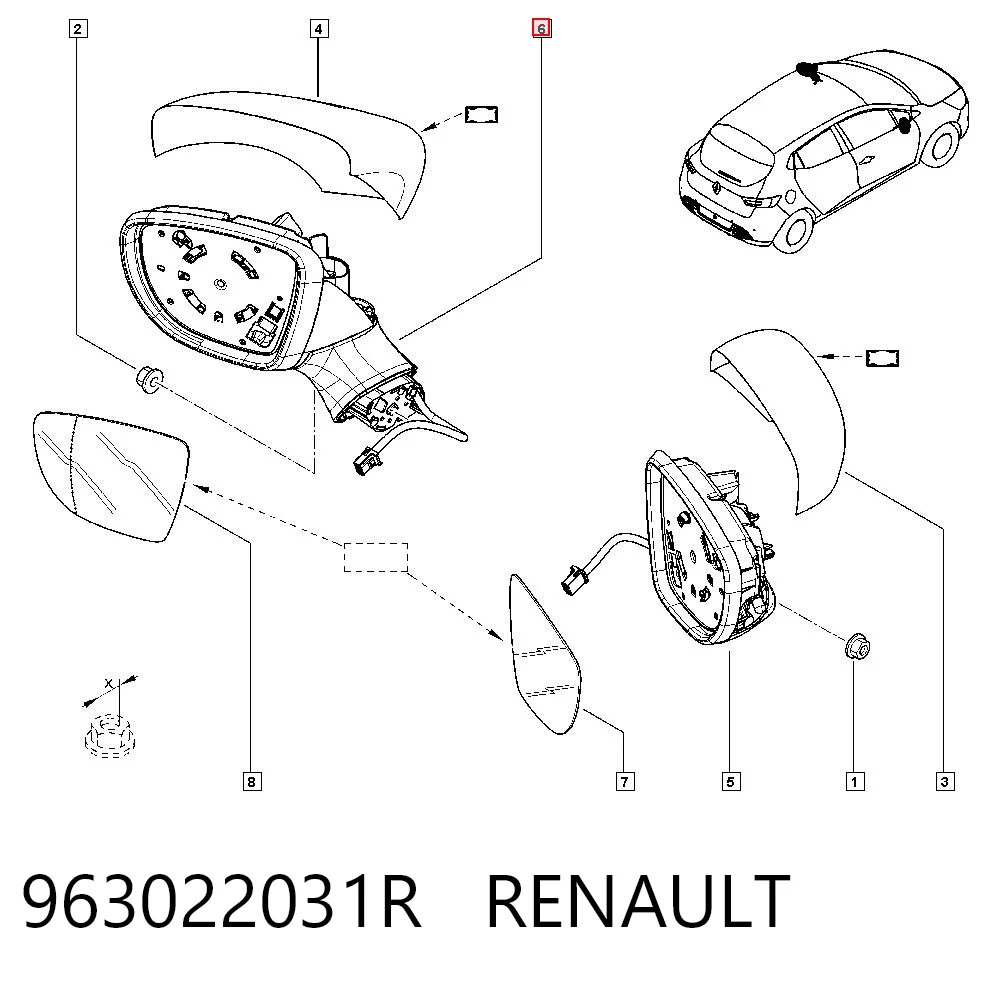Renault Clio IV Yan ayna