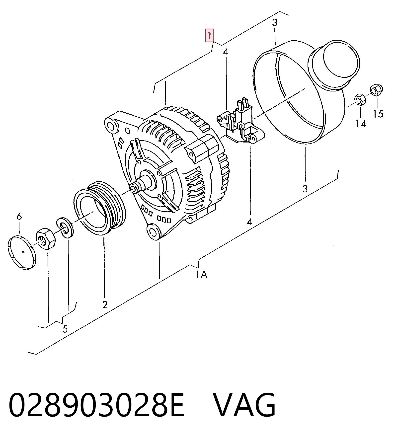 Polo IV hatchback (9N, 9A) (2001 - 2014) Alternatör