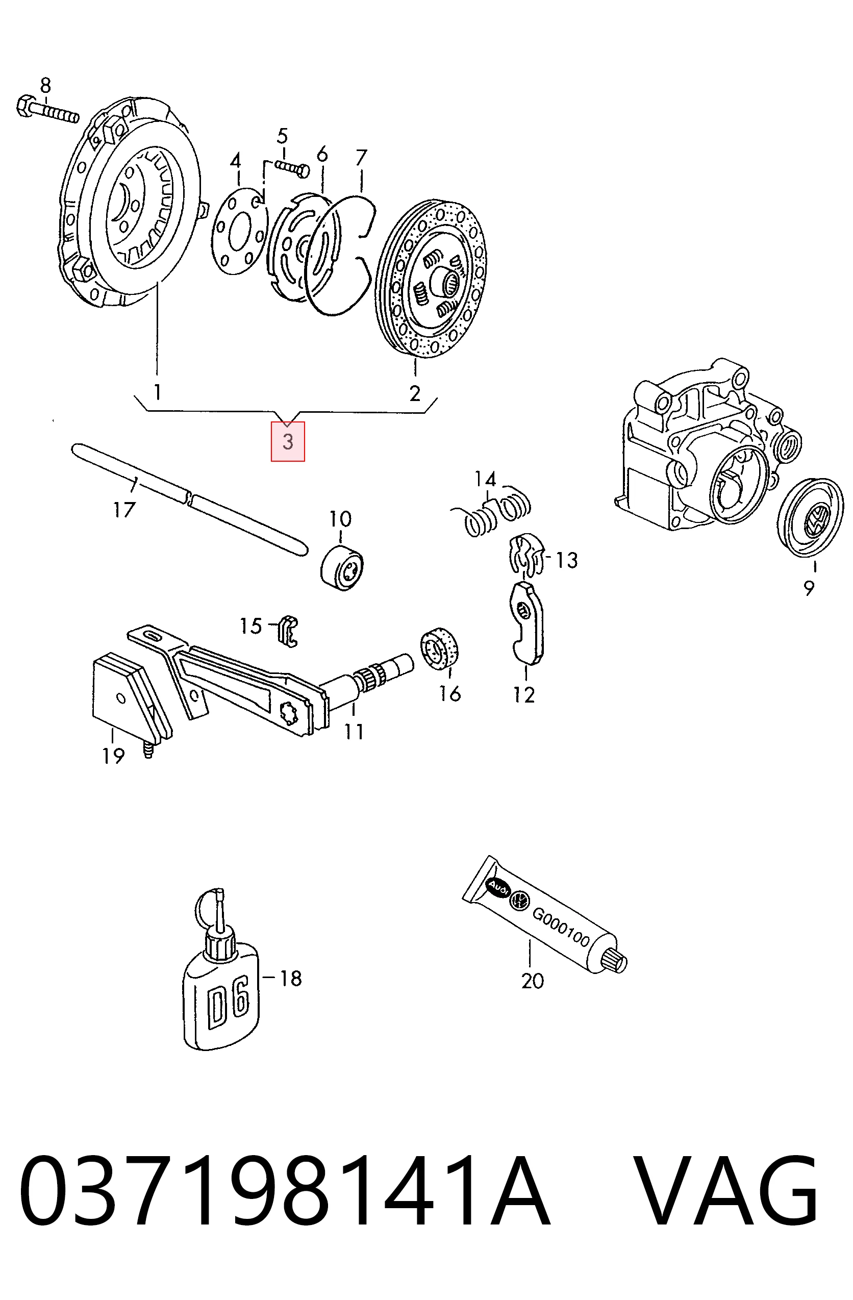 Golf IV hatchback (1J1) (1997 - 2008) Debriyaj seti