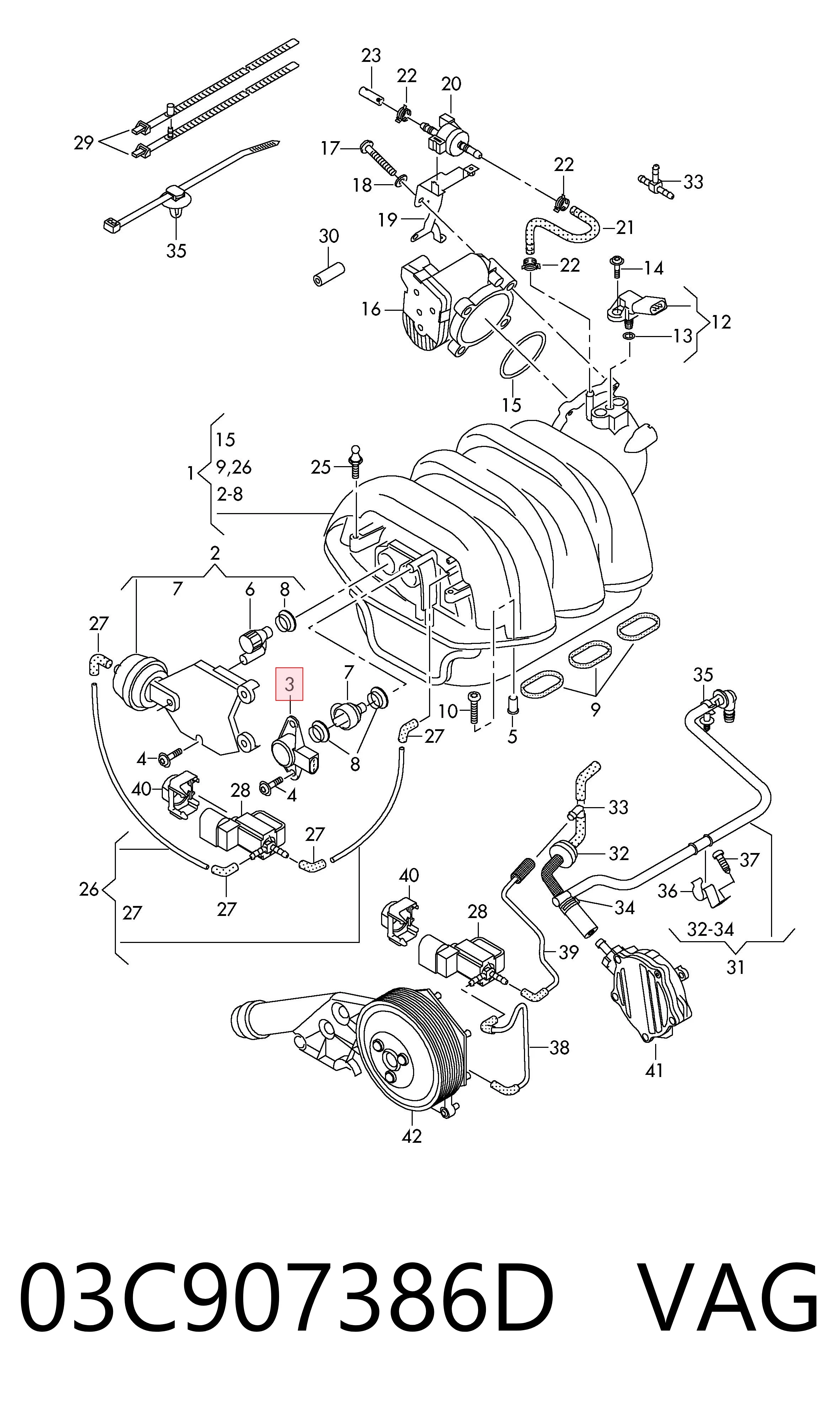 Volkswagen Passat  (2005 - 2011) Rölanti valfi (regülatör) çıkma