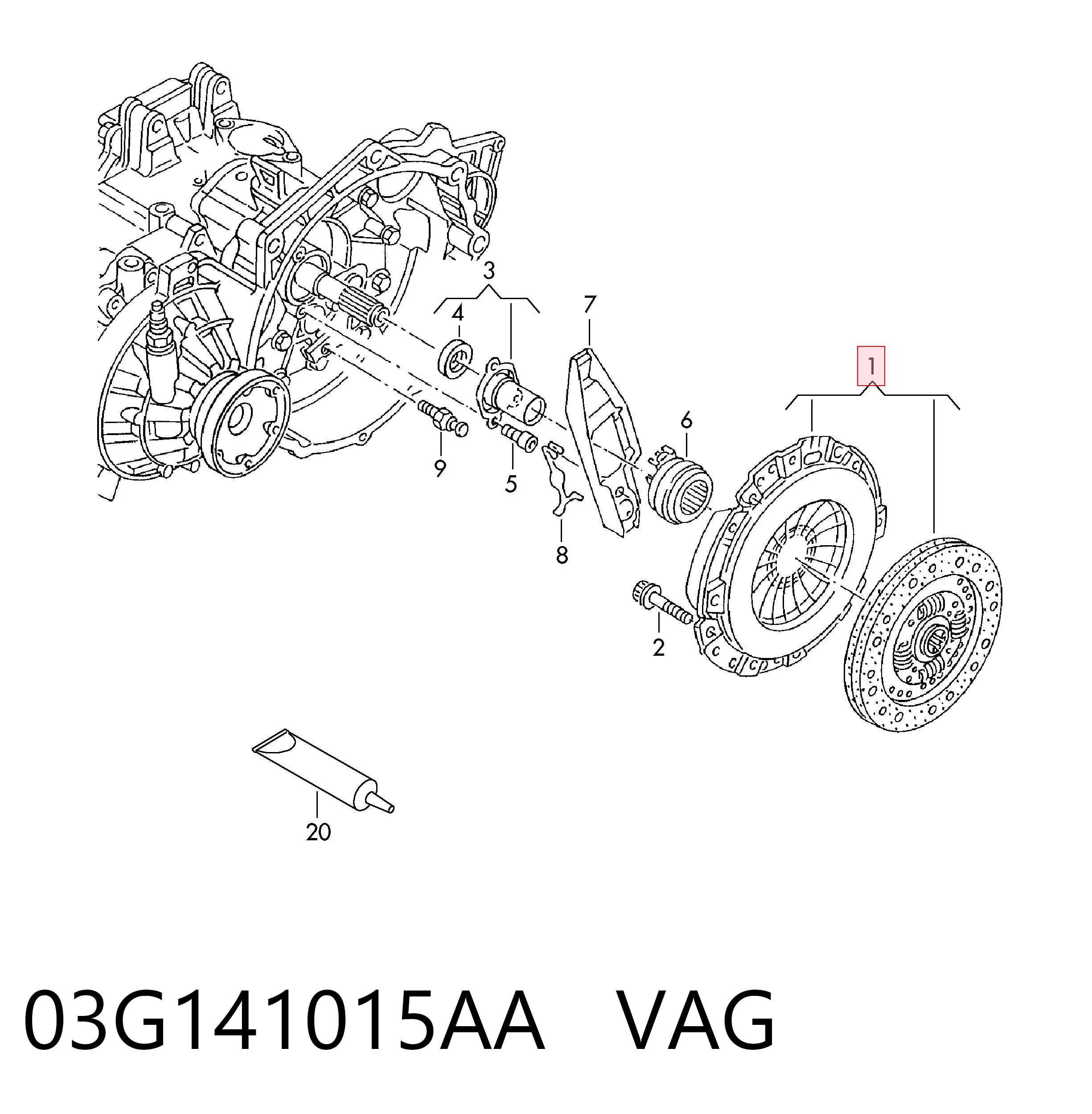 Passat B7 sedan (362) (2010 - 2016) Kavrama EDC