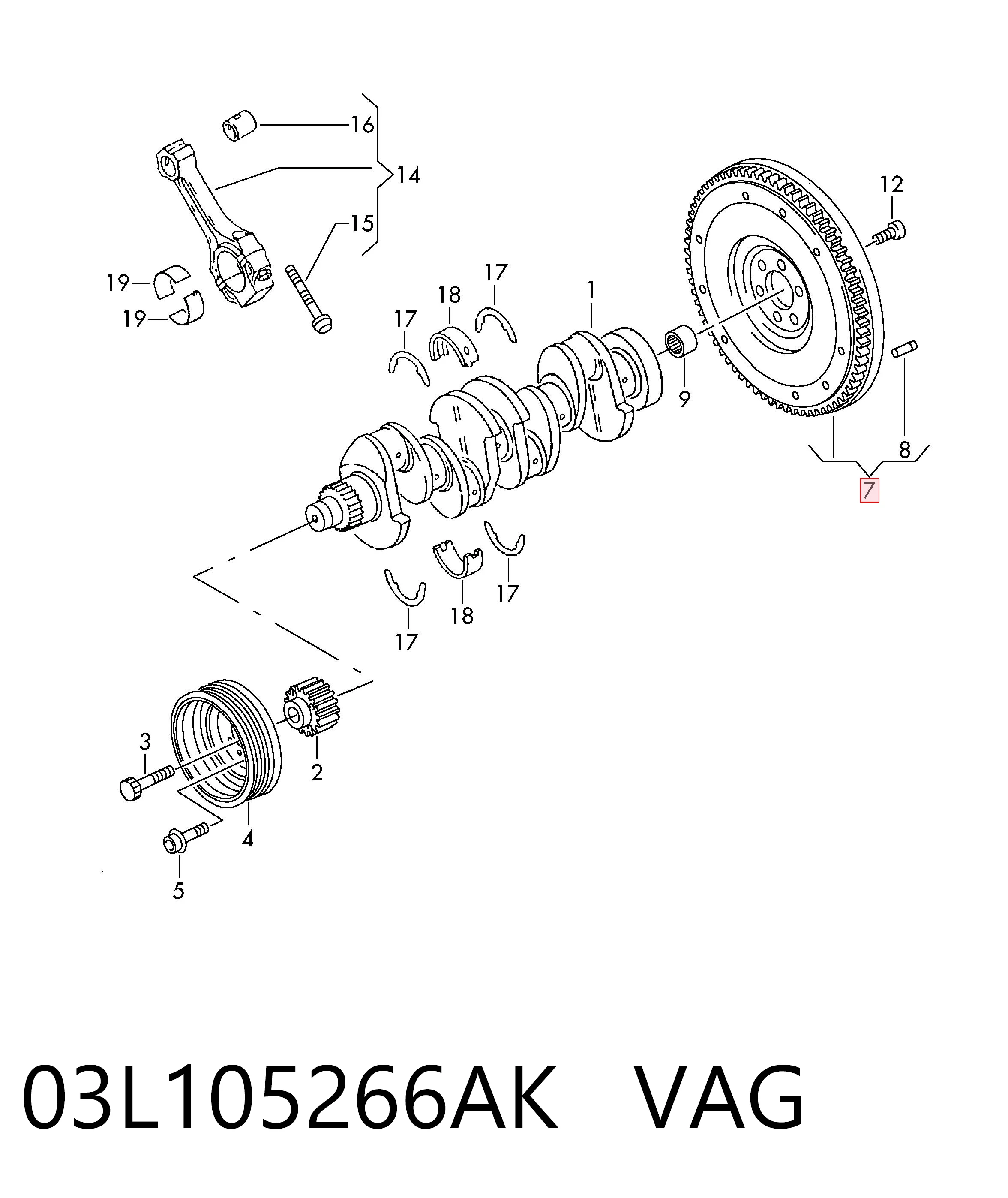 Volkswagen Passat B8 Motor volanı