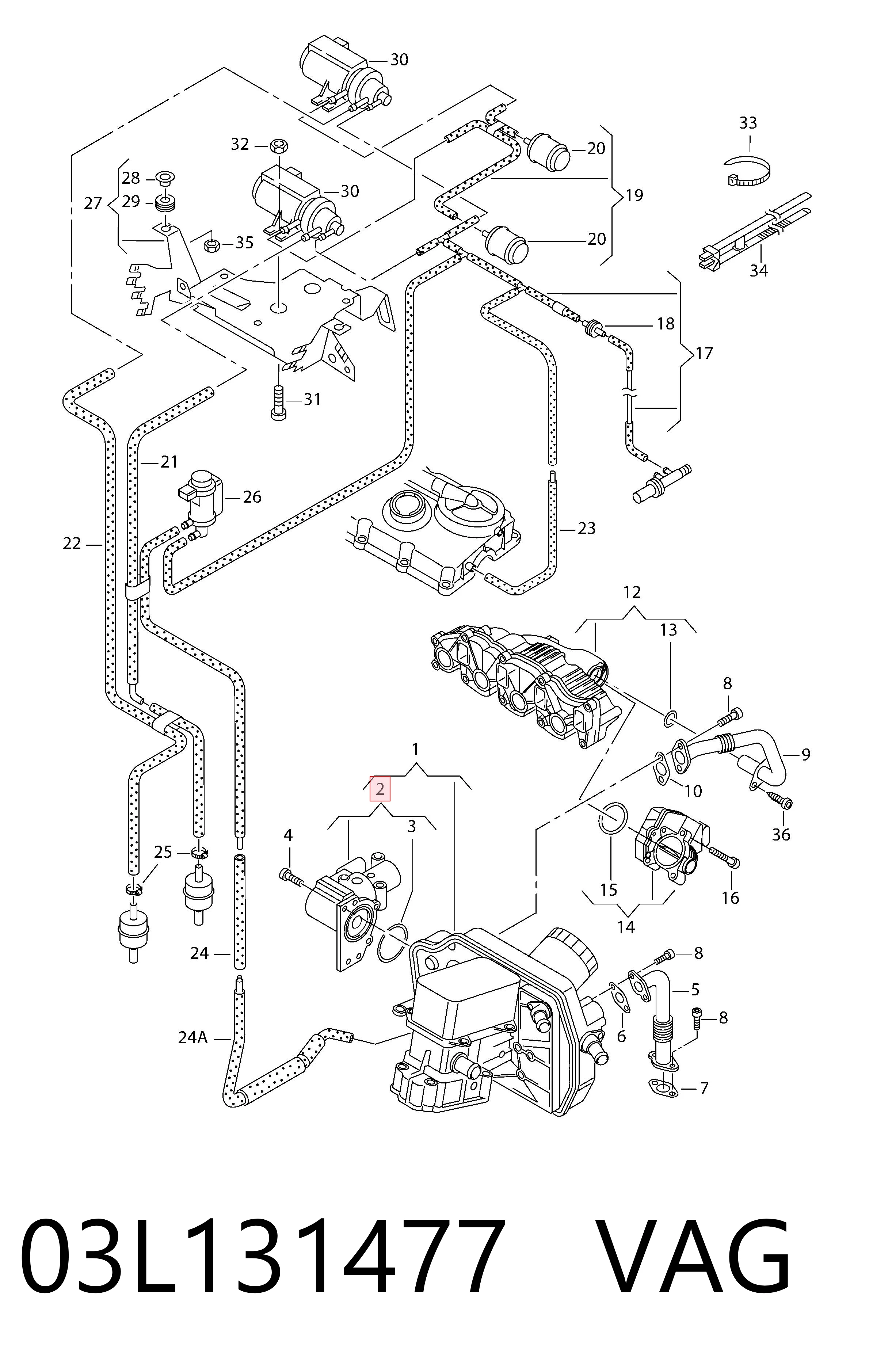 Volkswagen Transporter T6 EGR vanası