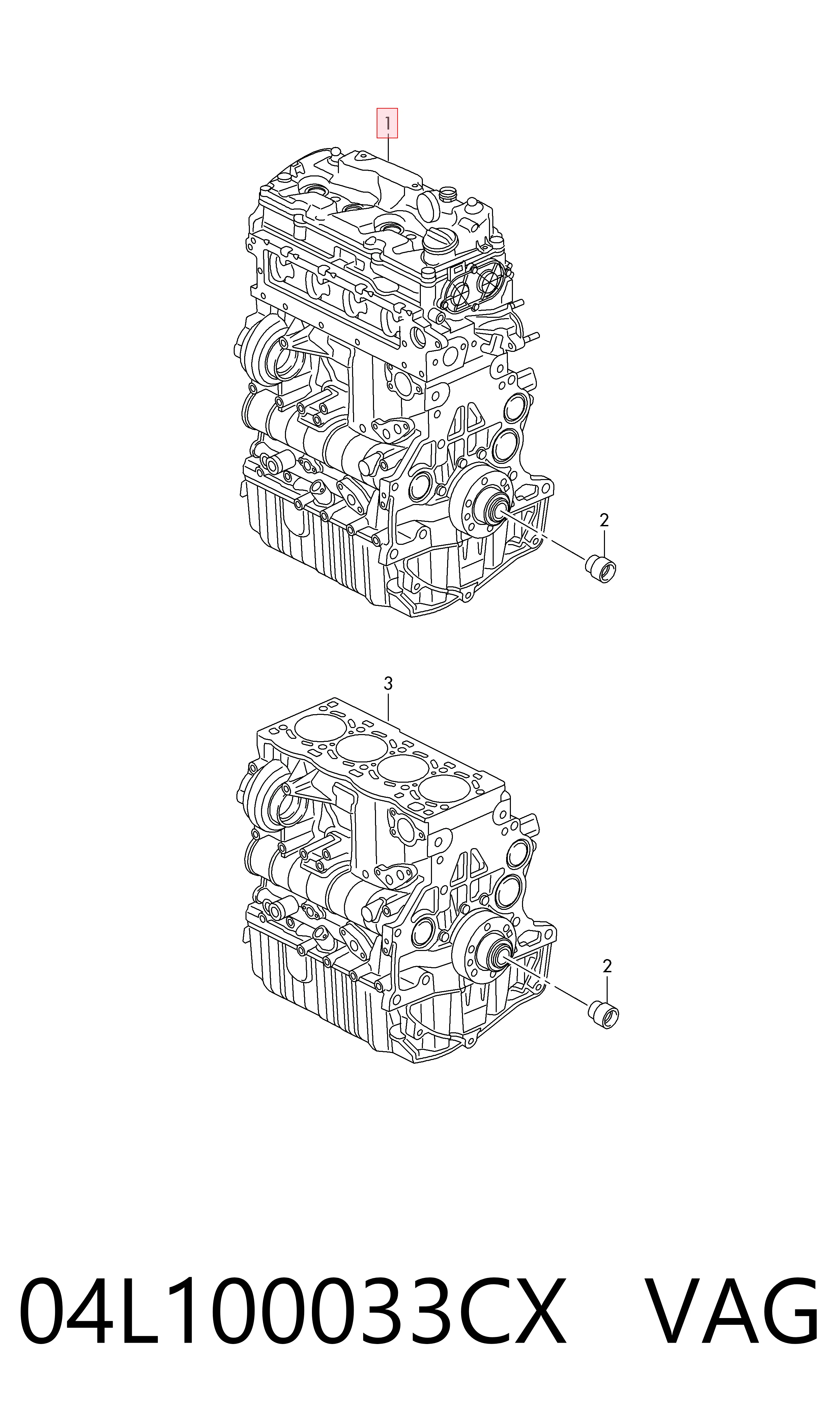 Volkswagen Golf VII (2014 - 2020) Motor komple fiyatı