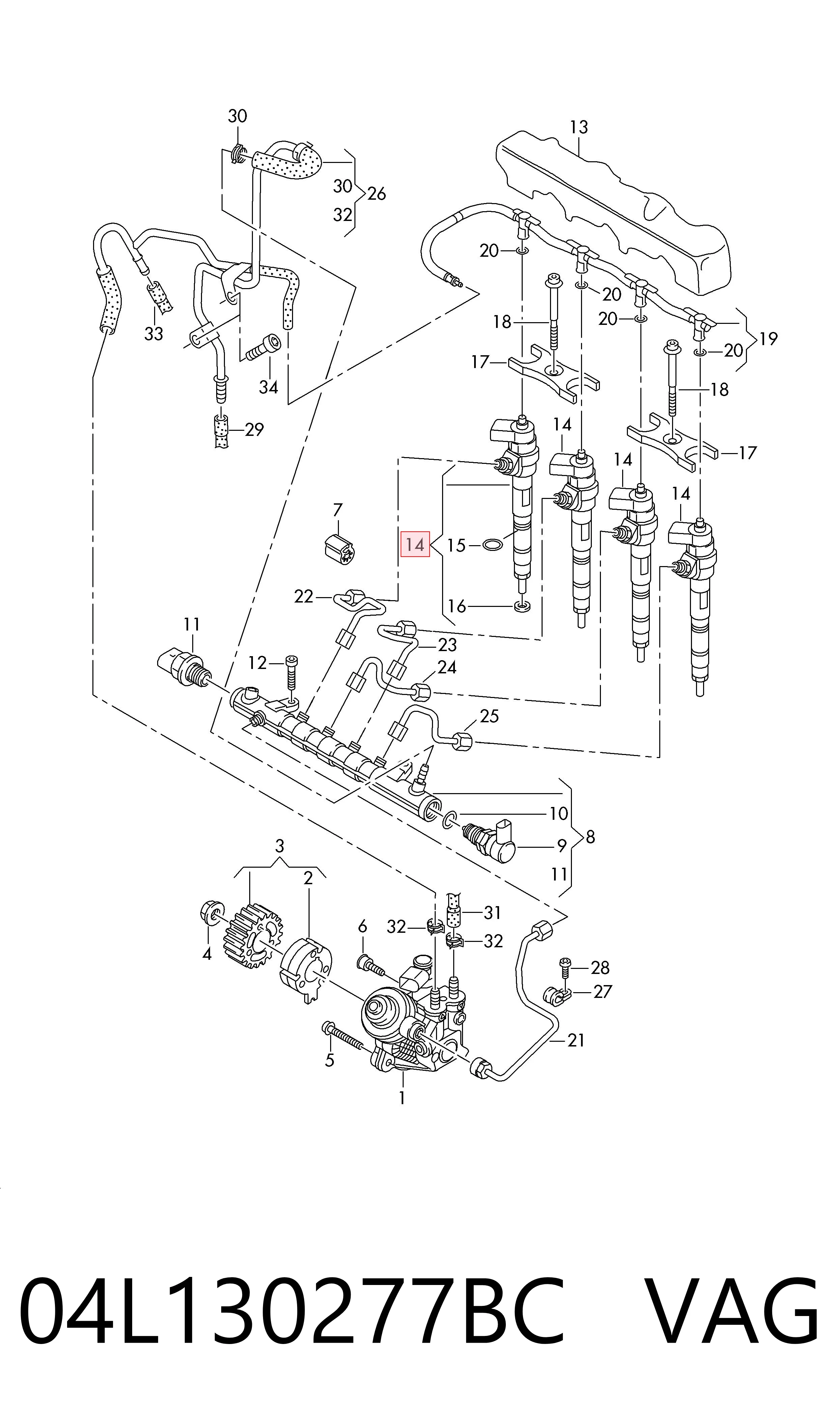 Audi A3  Enjektör orijinal