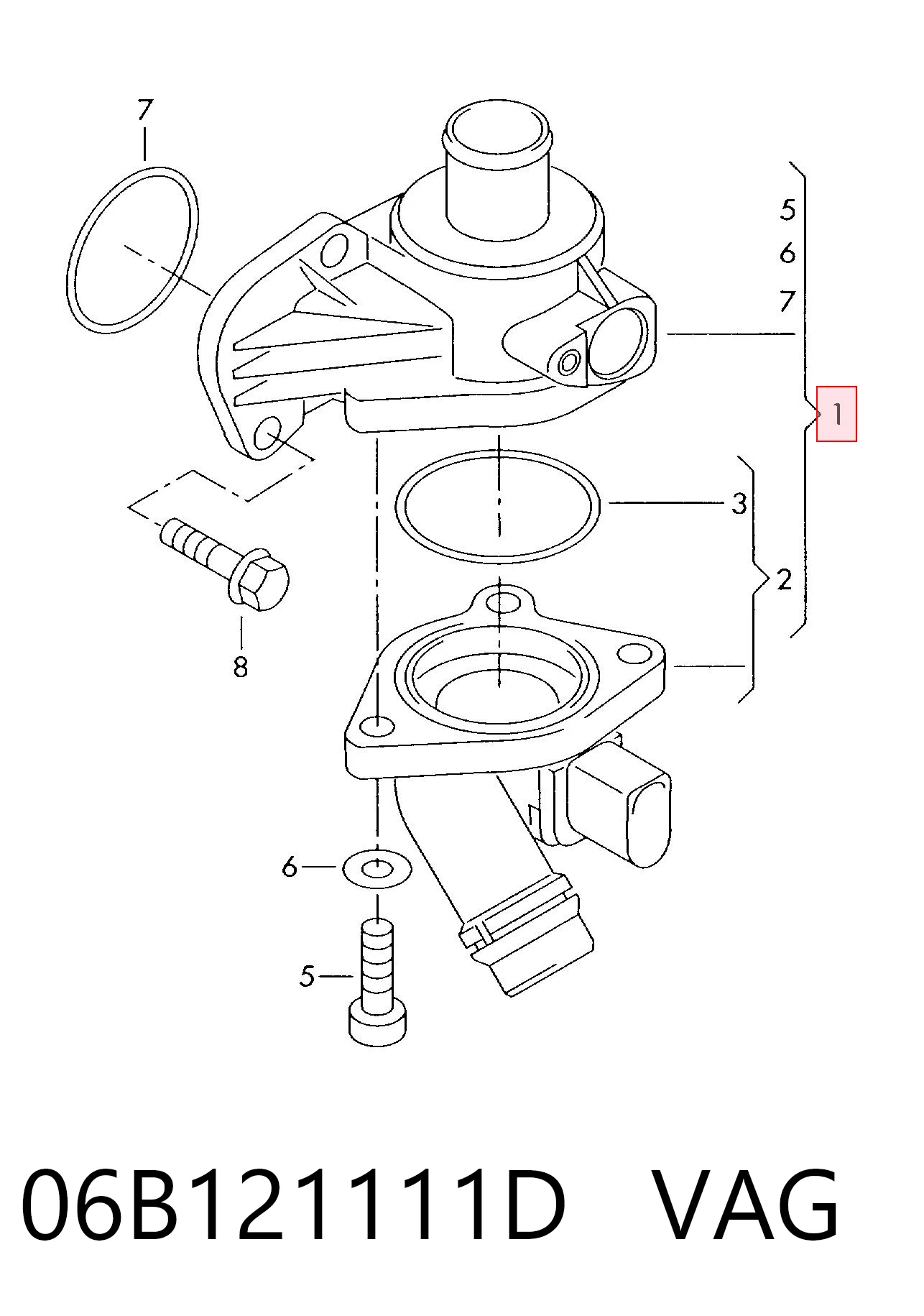 Passat B5 Termostat yuvası