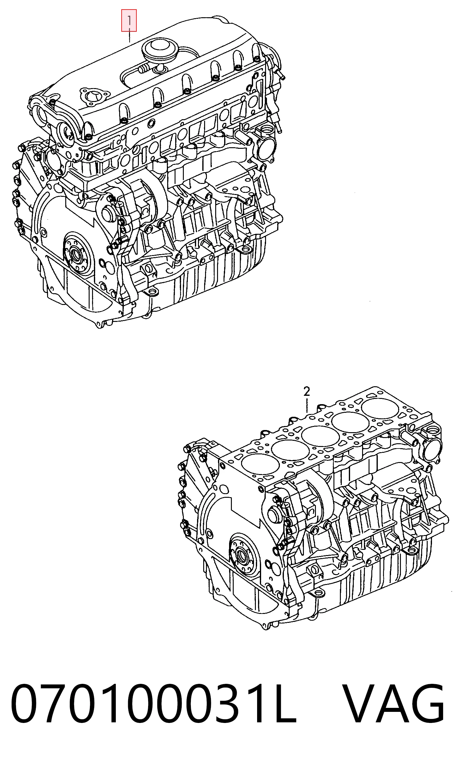 Volkswagen Transporter  (2003 - 2016) Motor komple satın al
