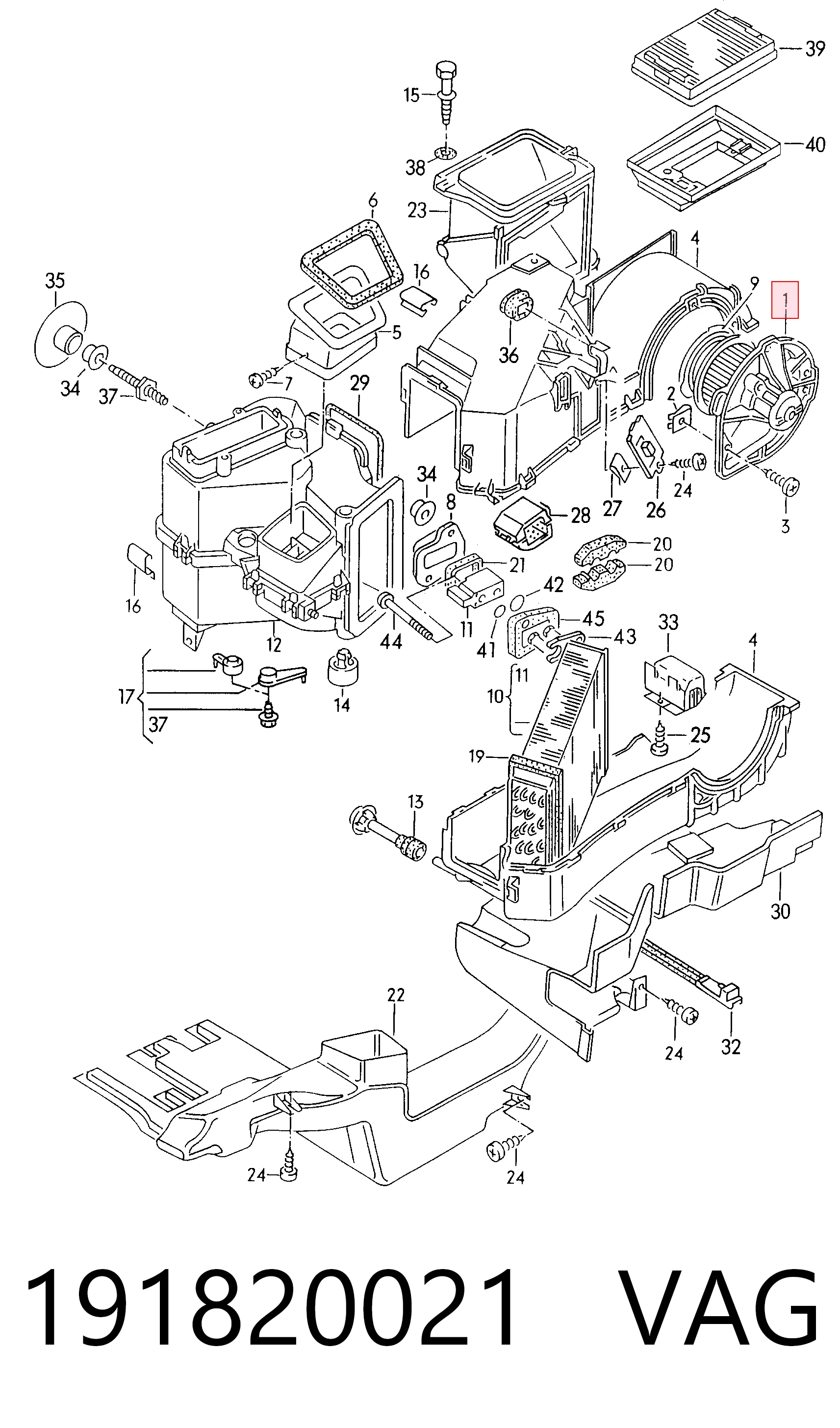 Volkswagen Transporter T4 Kalorifer fan motoru